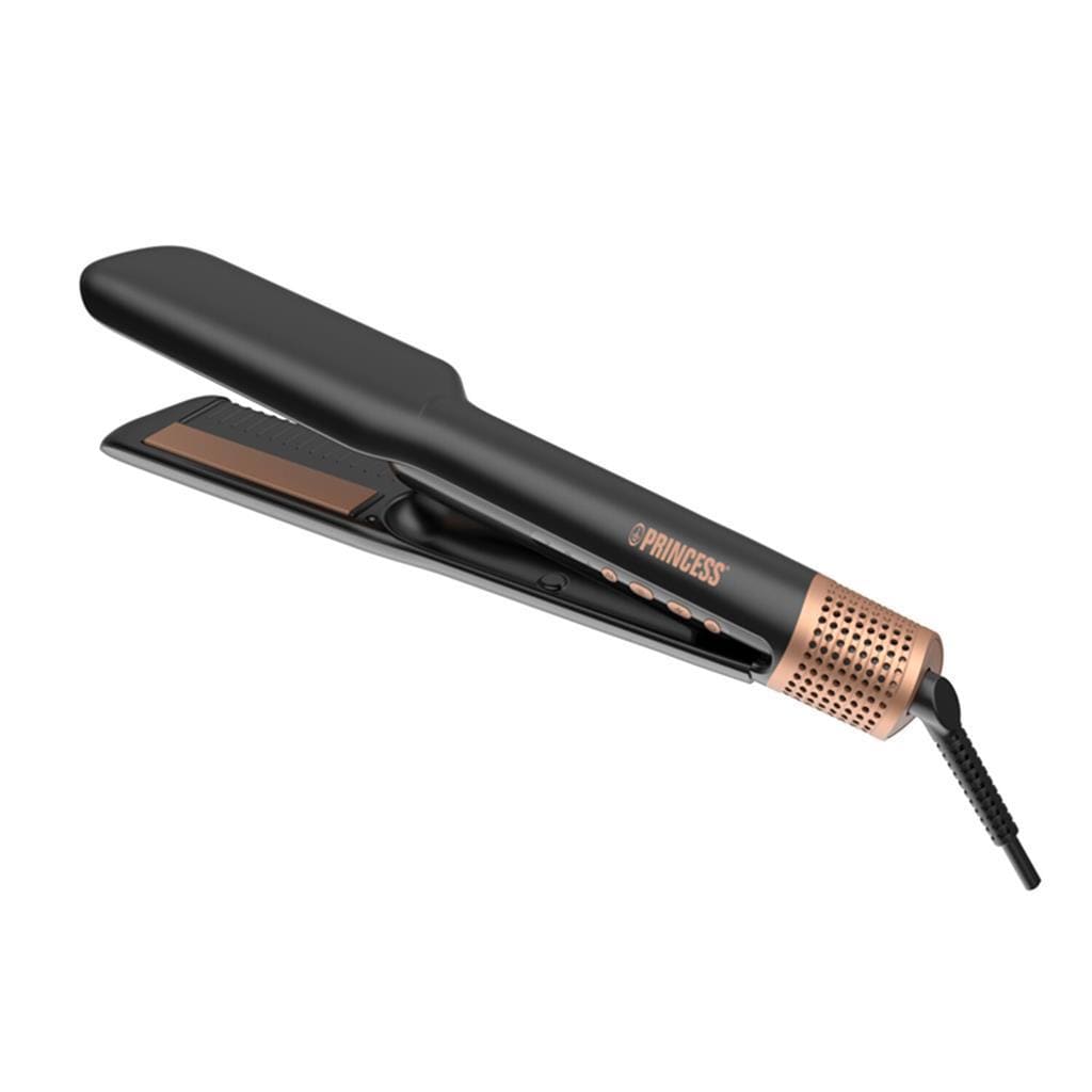 PRINCESS Airstraightener 01.529220.01.001 Haargl&auml;tter (Keramikbeschichtung, 3 Heiz- und 2 Leistungsstufen, Ionisch, Automatisches Abschalten, &Uuml;berhitzungsschutz, 500 Watt, 360&deg; drehbares Kabel, Schwarz) 