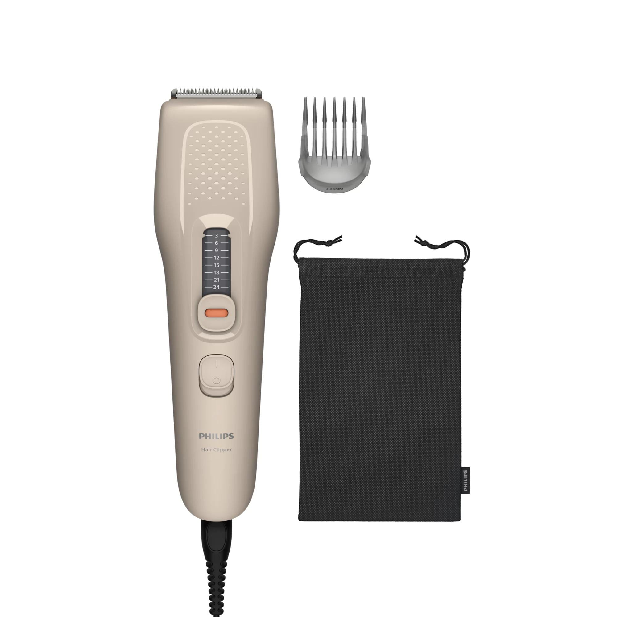 Philips HC3734/15 Serie 3000 Haarschneider (Netzbetrieb, 9 einstellbare L&auml;ngen, 41 mm Schnittbreite, DualCut Technologie Doppelklingensystem, Trim-and-Flow-Kammaufsatz, selbstsch&auml;rfende Klingen, Aufbewahrungsbeutel, Reinigungsb&uuml;rste) 