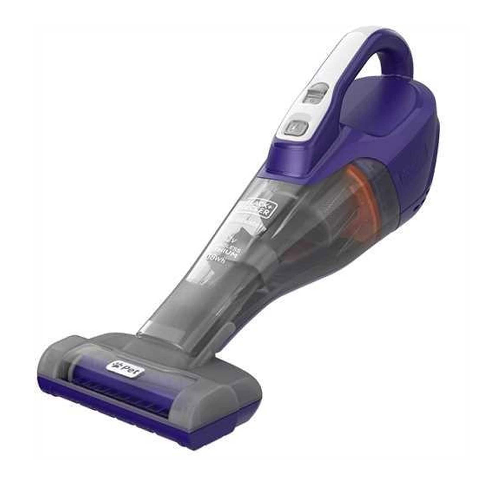 Black + Decker DVB315JP 12V Dustbuster Akkustaubsauger Tierhaar Violett/Titanium 
