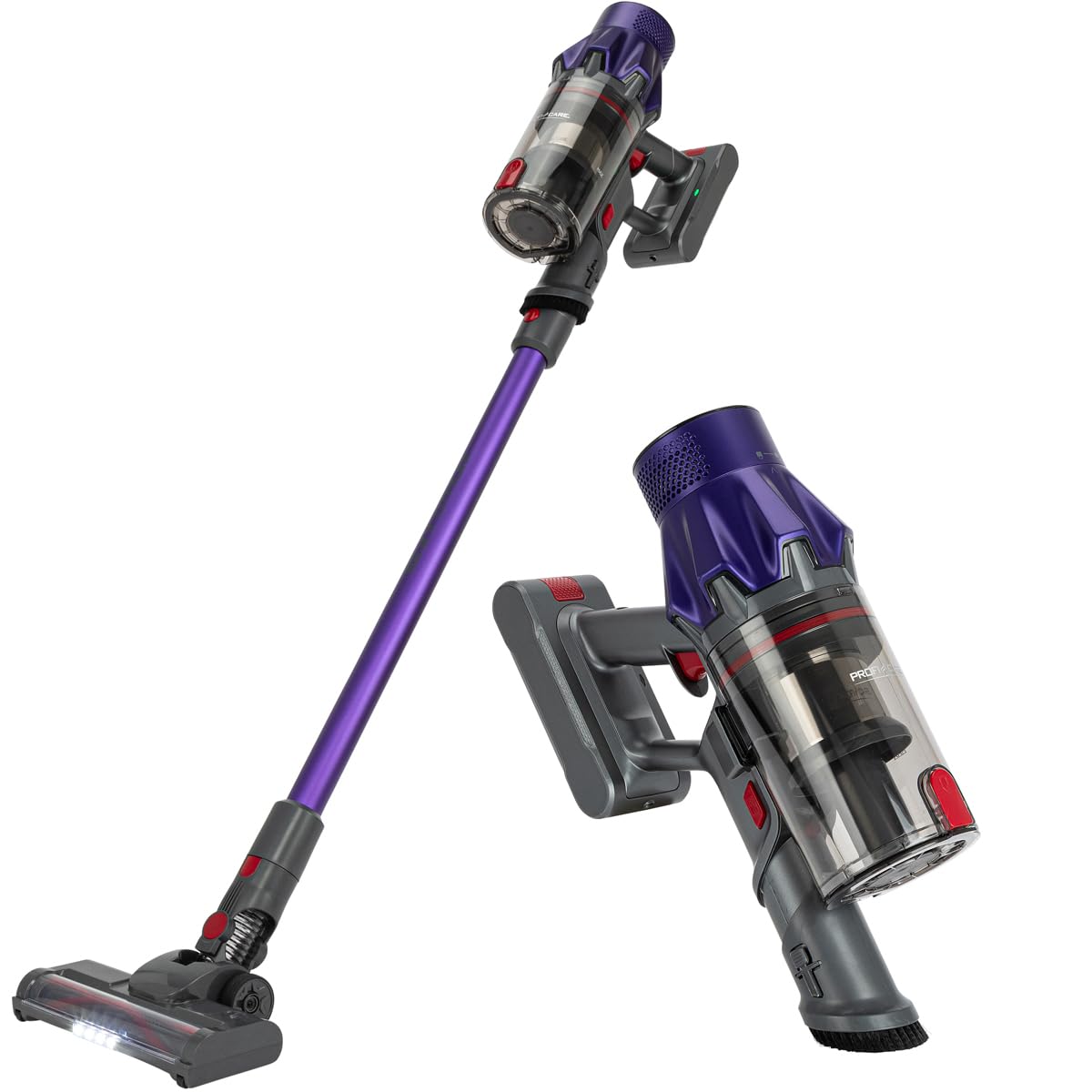 PROFI CARE PC-BS 3148 A Akku Staubsauger (300 Watt, kabellos, mit Stiel, bis zu 35 min. Laufzeit) 