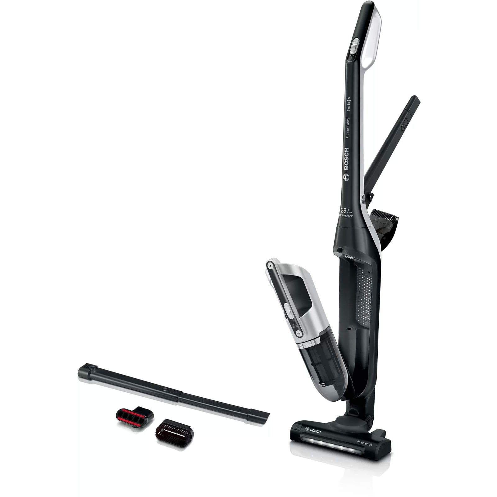 BOSCH BBH3P2801 Akku Staubsauger (kabellos, beutellos, 2 in 1, mit Stiel, 28 V, LED D&uuml;se) 