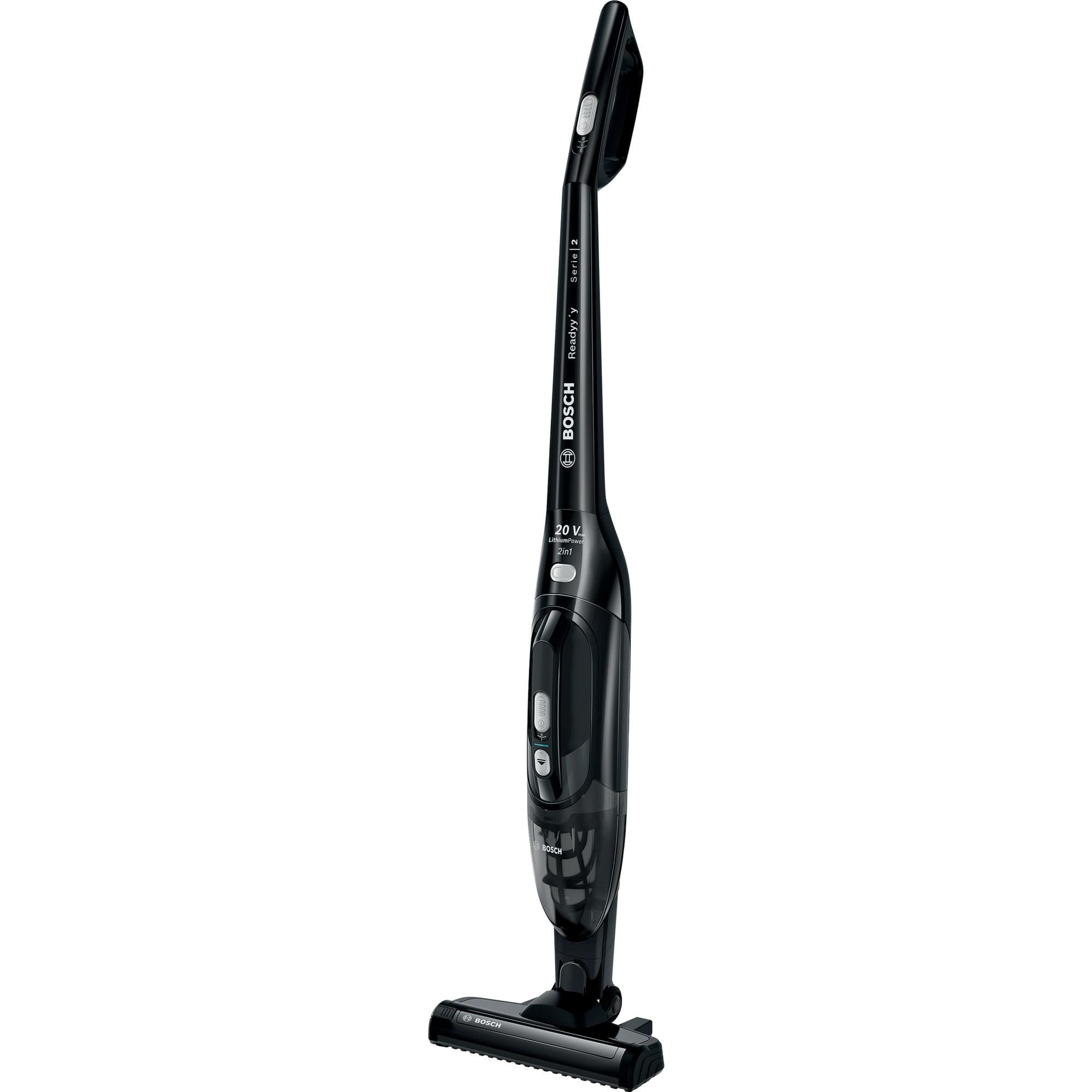 BOSCH BBHL22BLCK Akku Staubsauger (Serie 2, kabellos, beutellos, mit Stiel, bis zu 44 min. Laufzeit) 