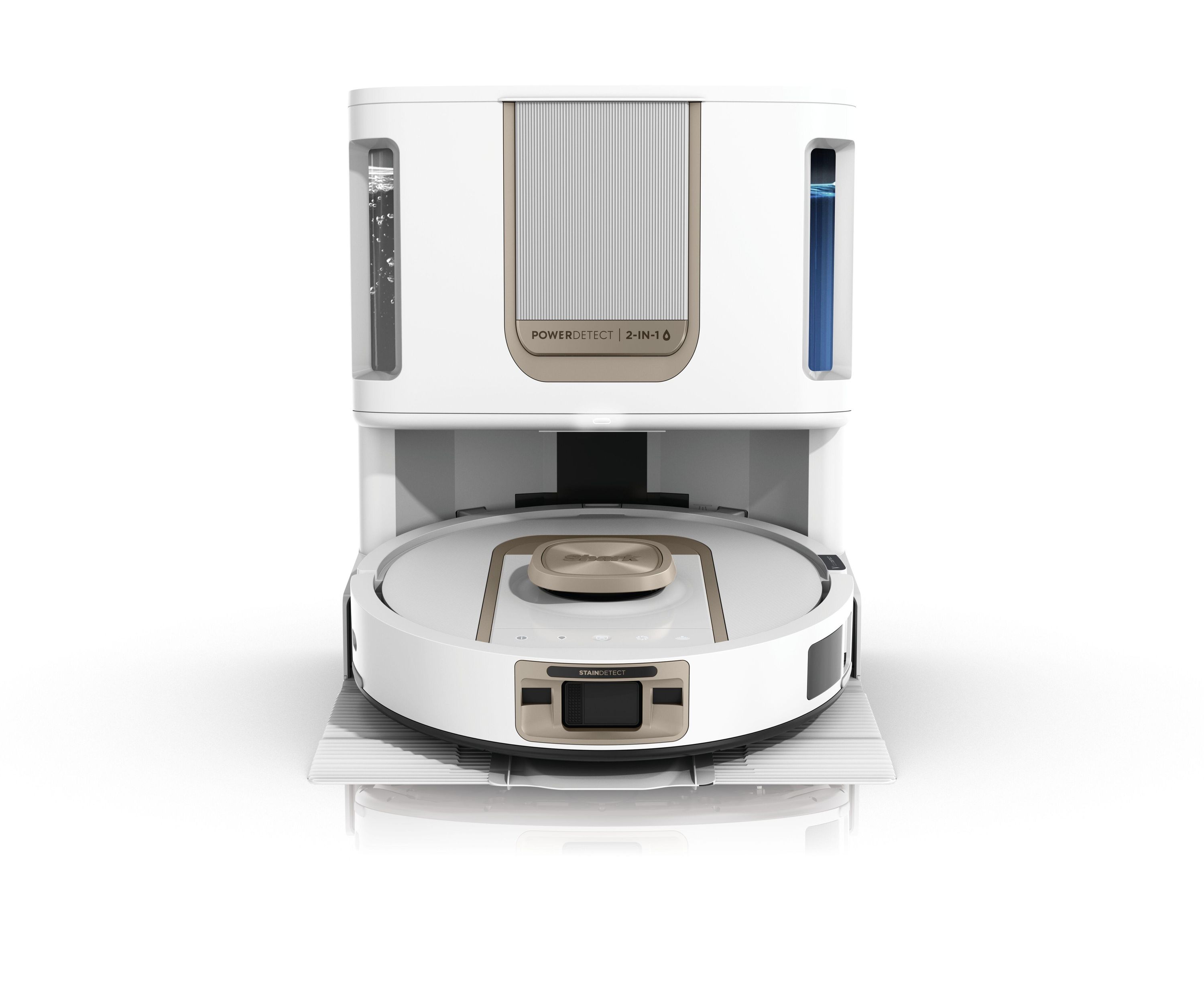Shark RV2910XEEUWH ThermaCharged PowerDetect Saugroboter mit Wischfunktion (0,36 l Staubbeh&auml;lter, NeverTouch Pro-Basisstation, Wischfunktion, DirtDetect, FloorDetect, EdgeDetect, NeverStuck Technologie) 