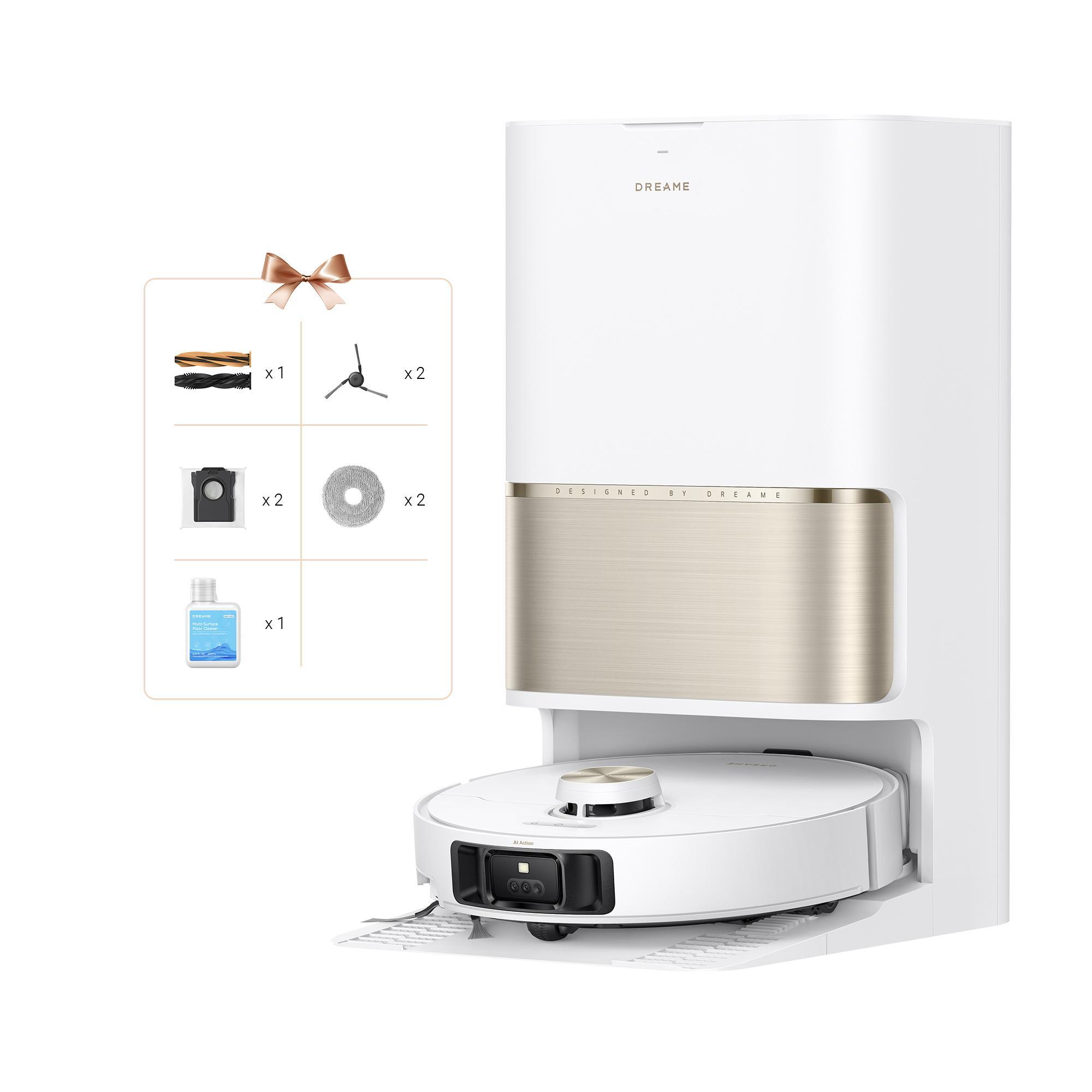 dreame L50s Pro Ultra wei&szlig; Saugroboter (30.000 Pa, Smart Pathfinder-Technologie, KI-Erkennung, 4 cm Hindernis&uuml;berwindung, HyperStream Detangling DuoBrush, Duales Omni-Scrub-Wischsystem, ThermoHub 100 &deg;C) 