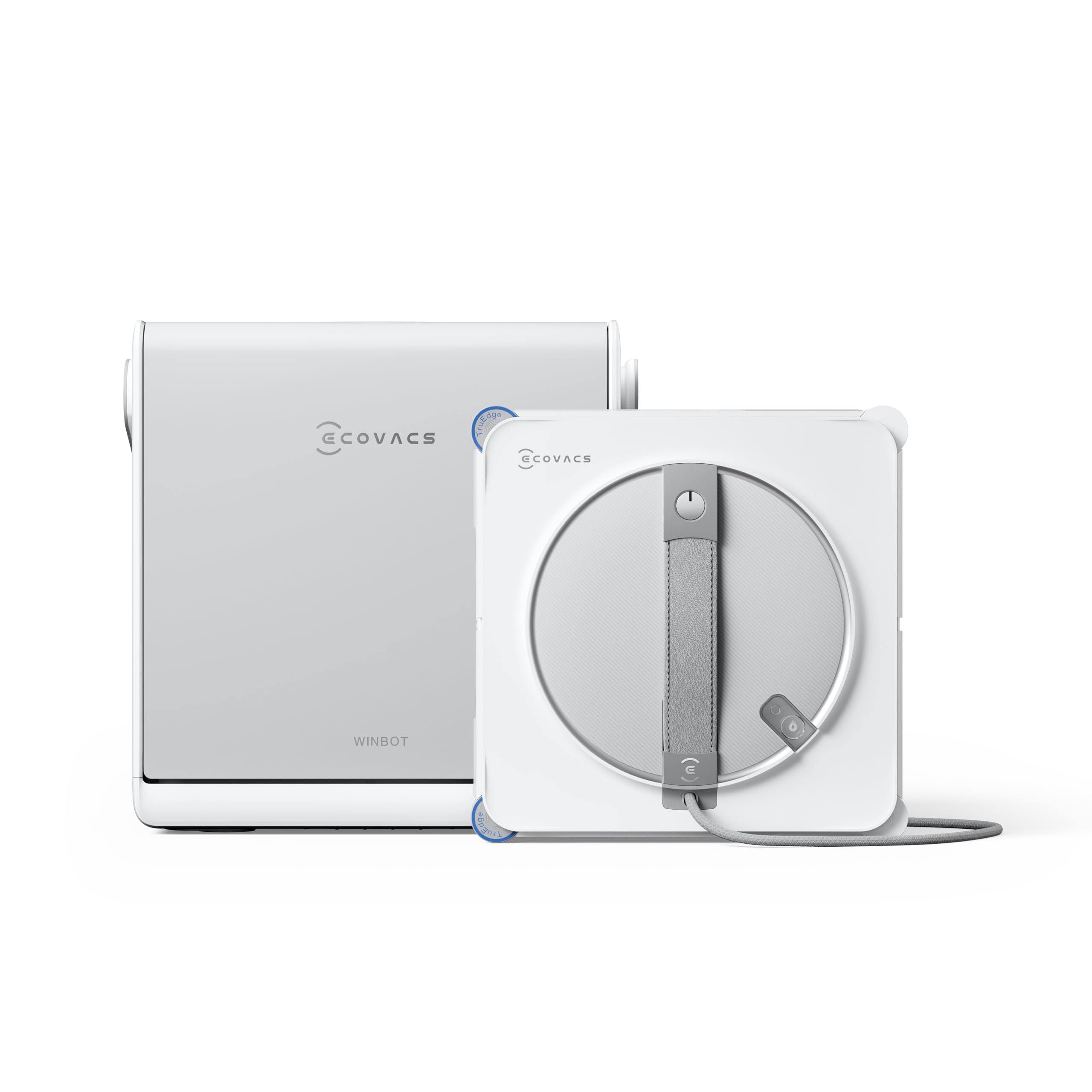 ECOVACS WINBOT W2S OMNI EU Fensterputzroboter (TruEdge&trade;-Schrubber, WIN-SLAM 4.0, All-in-One-Reinigungsstation, 12-stufiger Schutz, 110 min Akkulaufzeit) 
