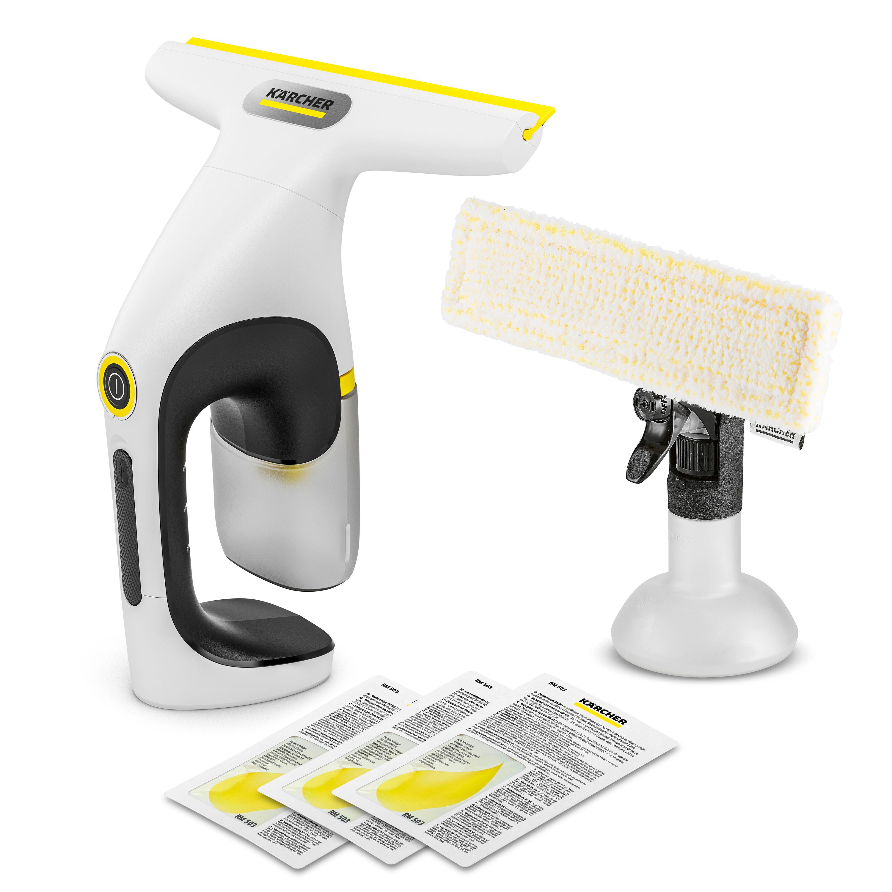 K&Auml;RCHER WV 1 Compact Care+ Fenstersauger (25 cm Arbeitsbreite, 25 min Akkulaufzeit, 0,1 l Schmutzwassertank, Lithium-Ionen-Akku, 0,5 kg) 