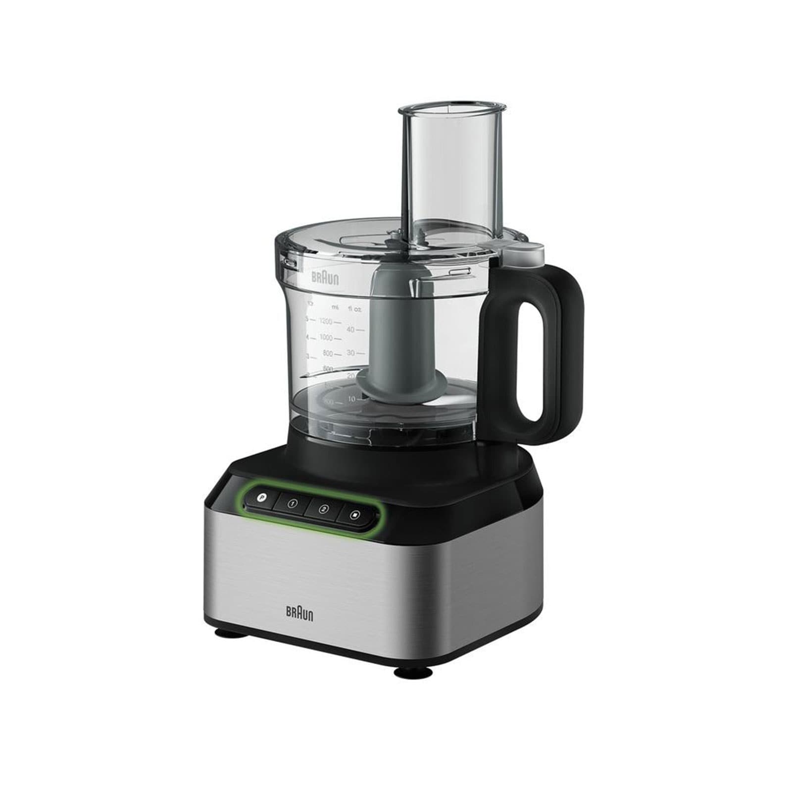 BRAUN FP 3233SI PurEase Kompakt-K&uuml;chenmaschine Geb&uuml;rsteter Edelstahl 