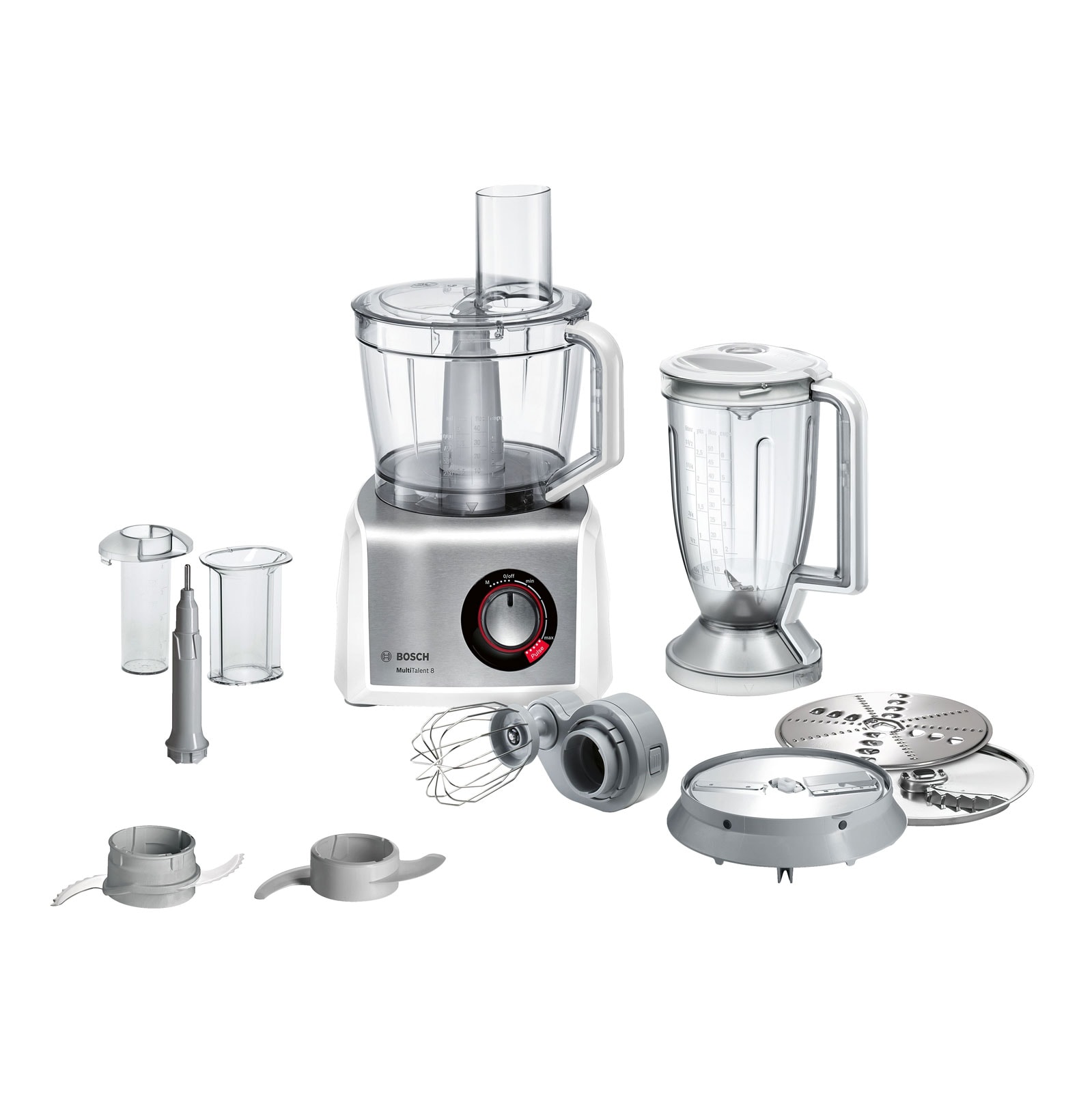 Bosch MC812S814 K&uuml;chenmaschine Foodprocessor wei&szlig;/Edelstahl 