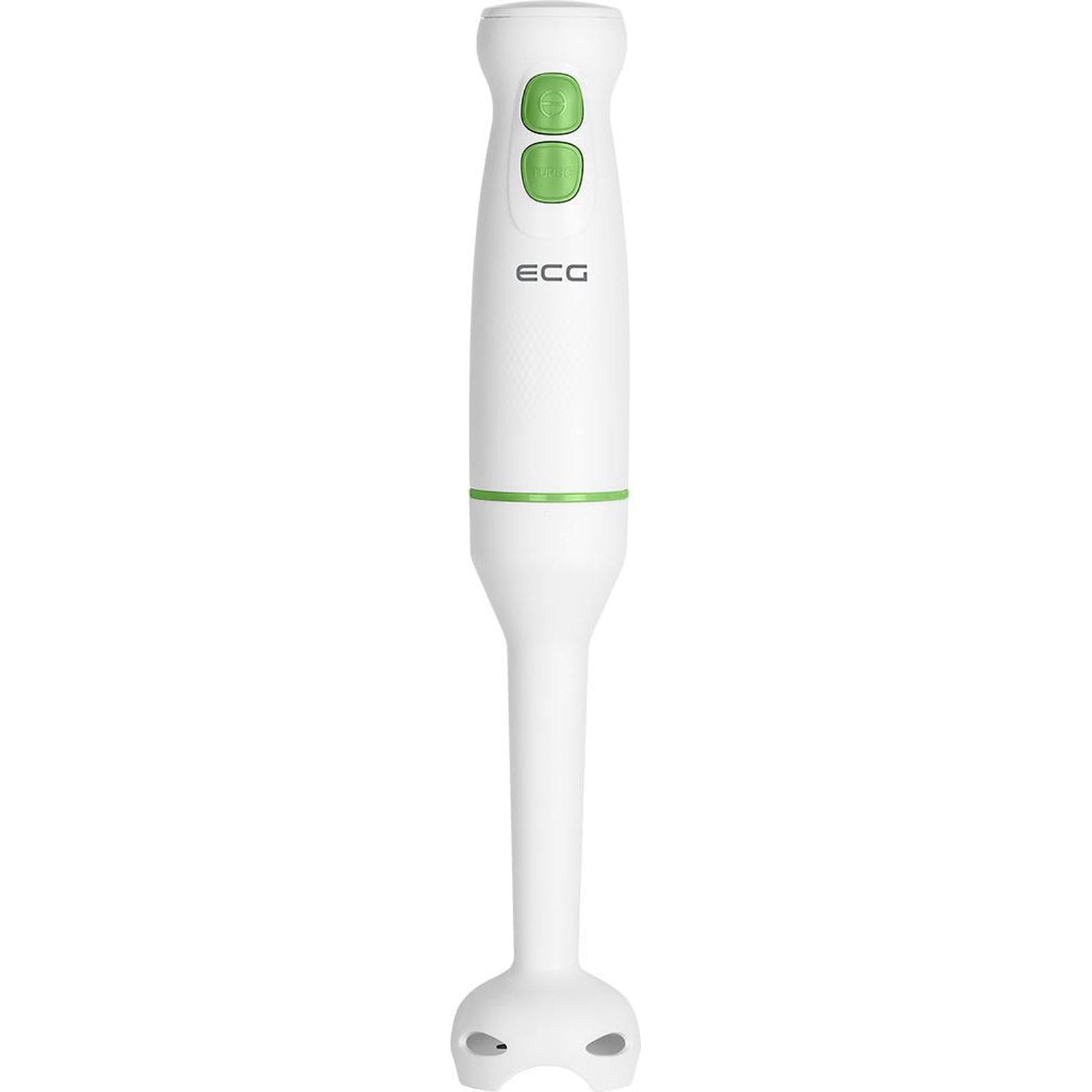 ECG RM 100 Lite White Stabmixer (400 Watt, intuitive Steuerung, Turbo-Taste, Edelstahl Mixaufsatz, Edelstahlklingen, Ergonomischer Griff, 2 m Kabel, Wei&szlig;/gr&uuml;n) 