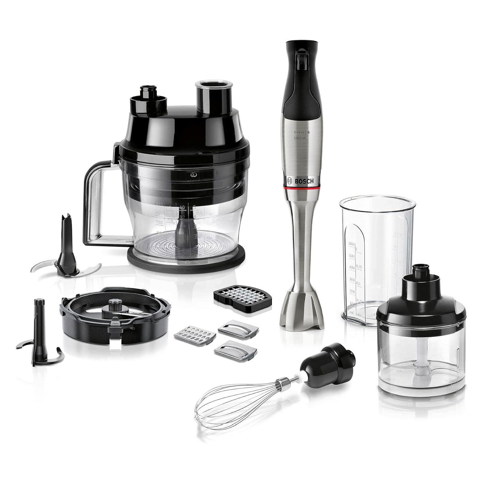 Bosch MSM6M8X1 Serie 6, Stabmixer, ErgoMaster, 1200 W, Edelstahl 
