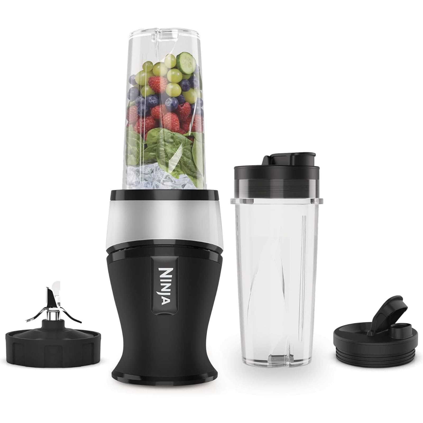 Ninja QB3001EUS Mixer &; Smoothie Maker (Silber/Schwarz) 