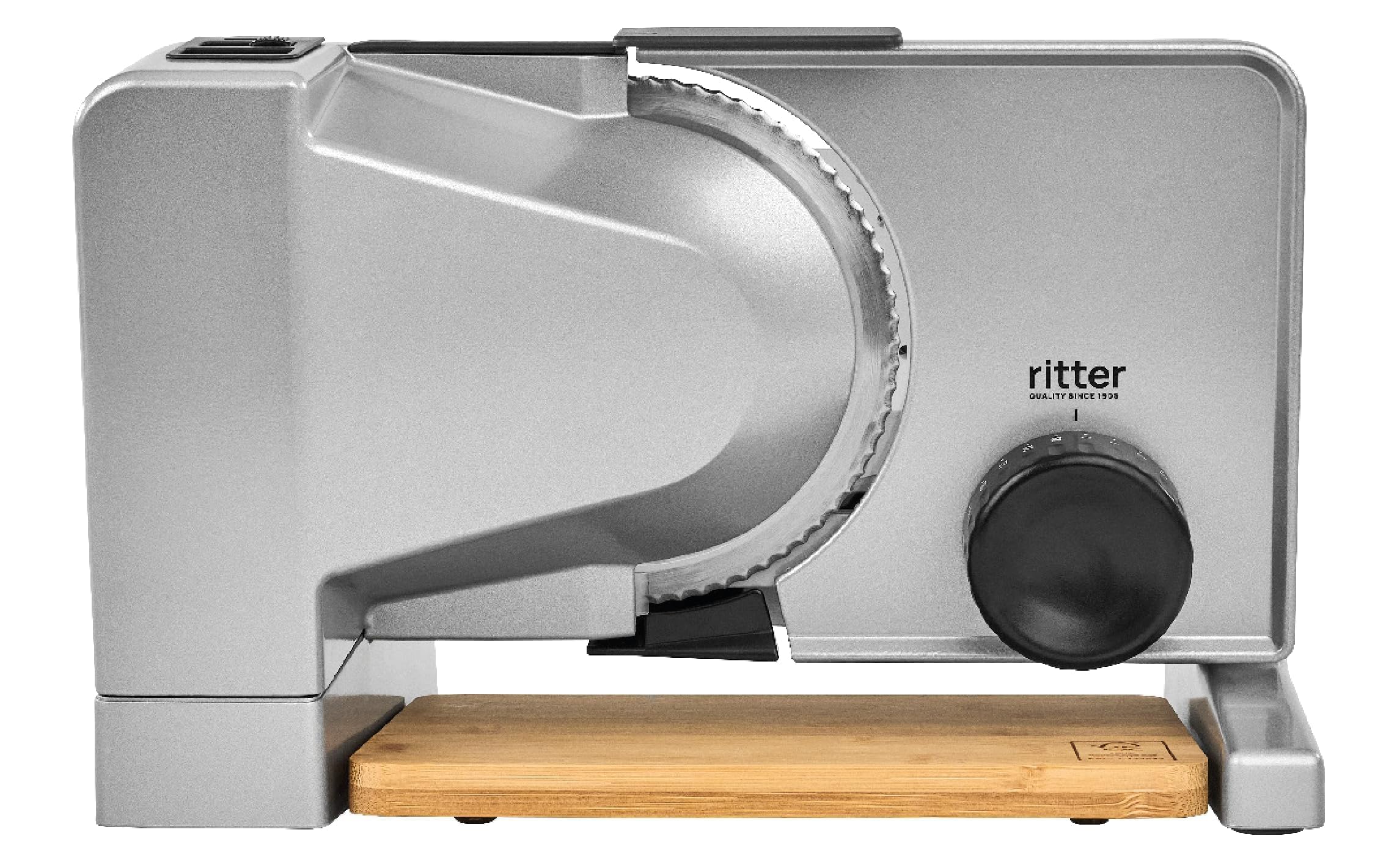 RITTER serano 8 Allesschneider (130 Watt, Vollmetallausf&uuml;hrung, 17 cm Wellenschliffmesser) 