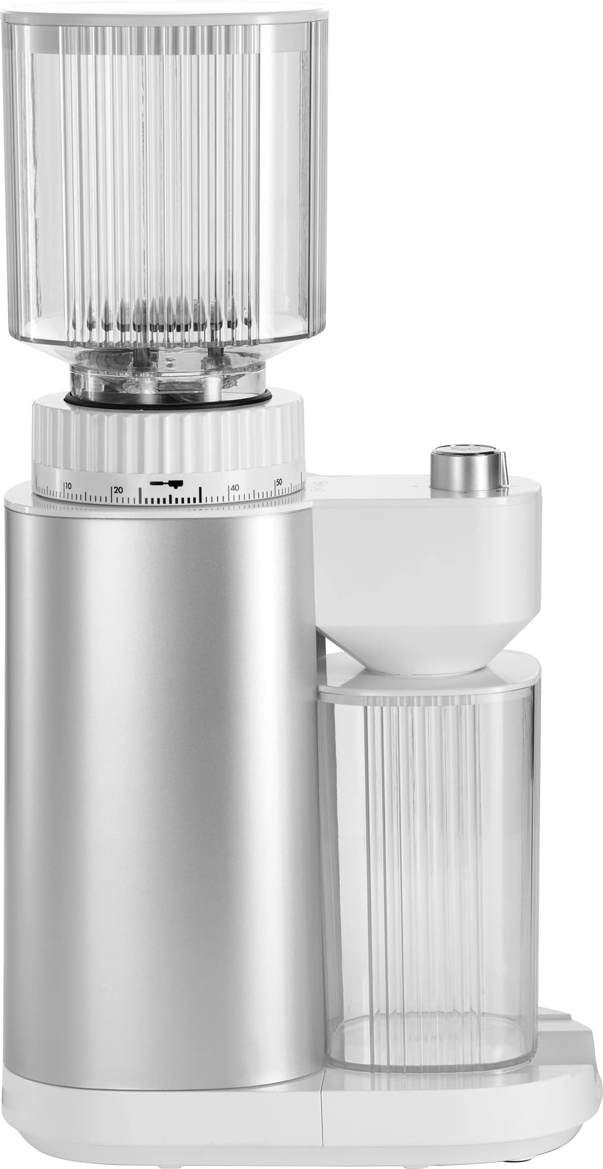 ZWILLING Enfinigy Silber-Wei&szlig; Kaffeem&uuml;hle (135 Watt, 140 Mahlgradeinstellungen, 1-12 Tassen, Edelstahl-Kegelmahlwerk, Kabelaufwicklung, Kunststoffgeh&auml;use, Silber-Wei&szlig;) 