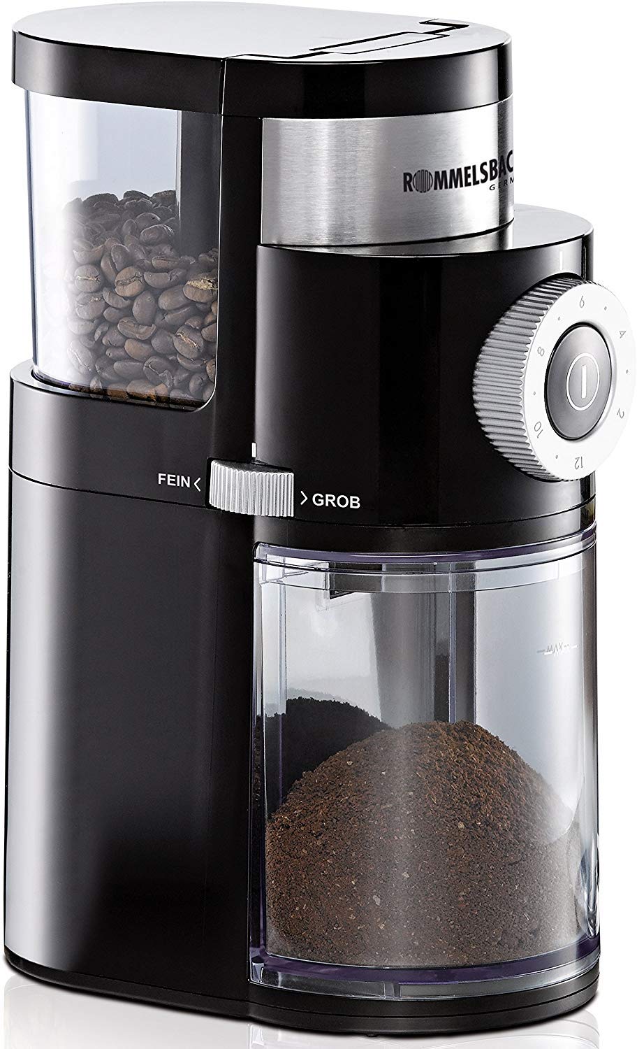 Rommelsbacher EKM 200 Kaffeem&uuml;hle mit Scheibenmahlwerk 