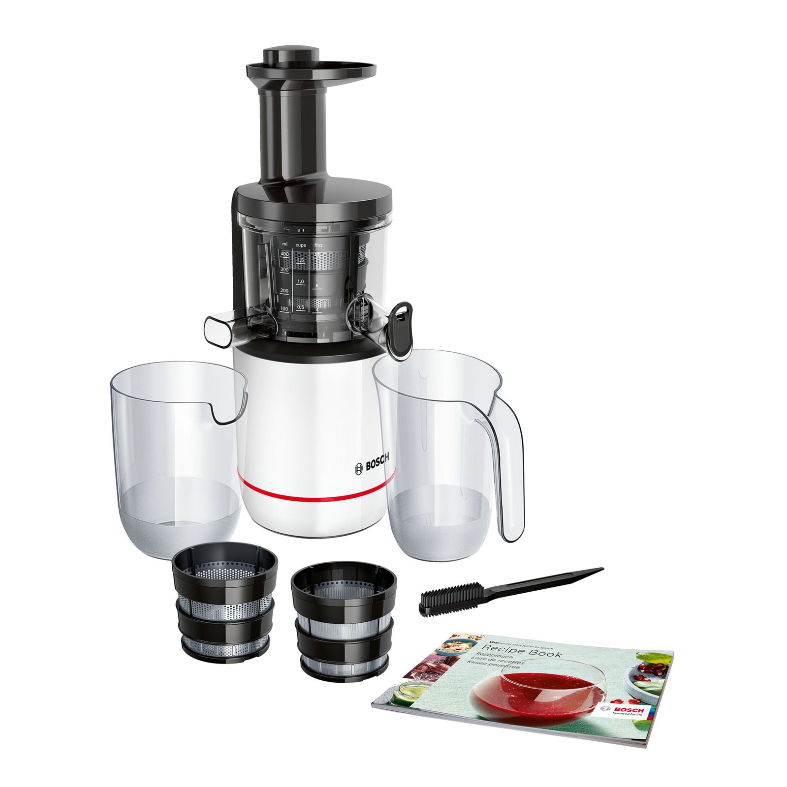 Bosch MESM500W Entsafter Slow wei&szlig;/schwarz 
