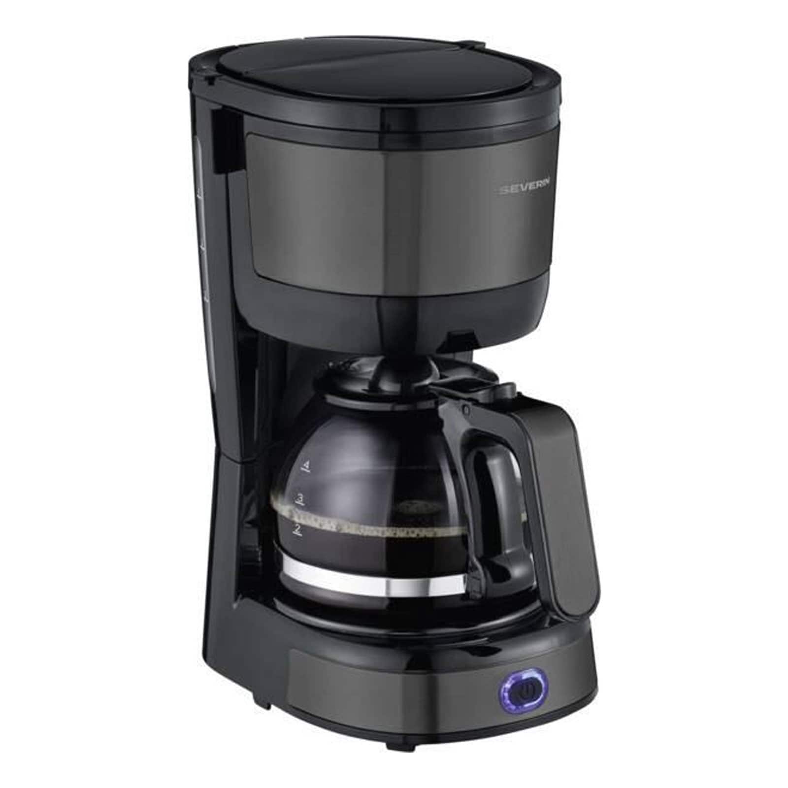 SEVERIN KA 9385 Mini Filterkaffeemaschine (4 Tassen, 0,56 l Wassertank, Karaffe, Schwenkfilter, Permanentfilter, Tropf-Stopp, Warmhaltefunktion, Abschaltautomatik) 