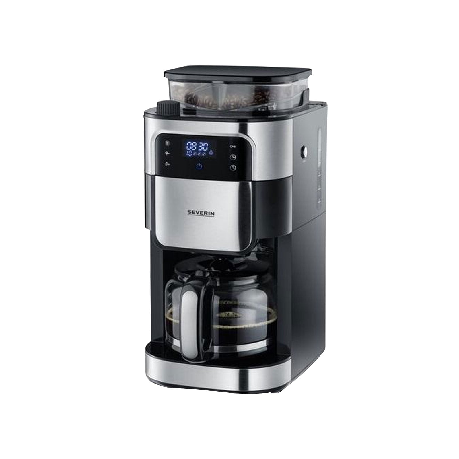SEVERIN KA 4813 Kaffeeautomat mit Mahlwerk schwarz/Edelstahl 