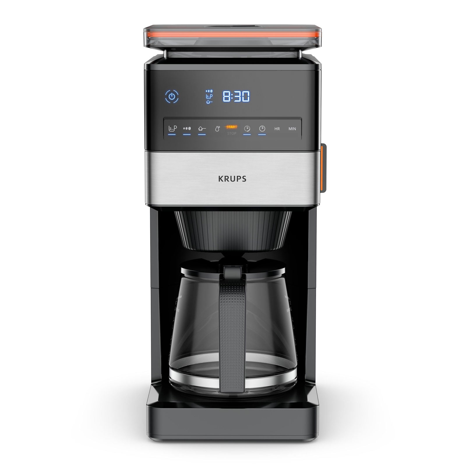 KRUPS KM8428 Grind Aroma XL Glas Filterkaffeemaschine 