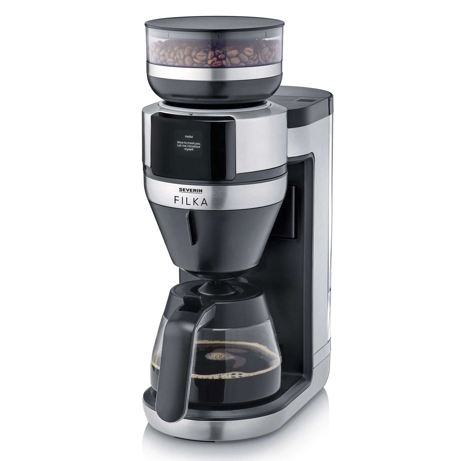 SEVERIN KA 4852 FILKA 2.0 Filterkaffeemaschine mit Mahlwerk (10 Tassen, 5-in-1 Kompatibilit&auml;t, Cup Control, Goldton-Filter, 1520 Watt) 
