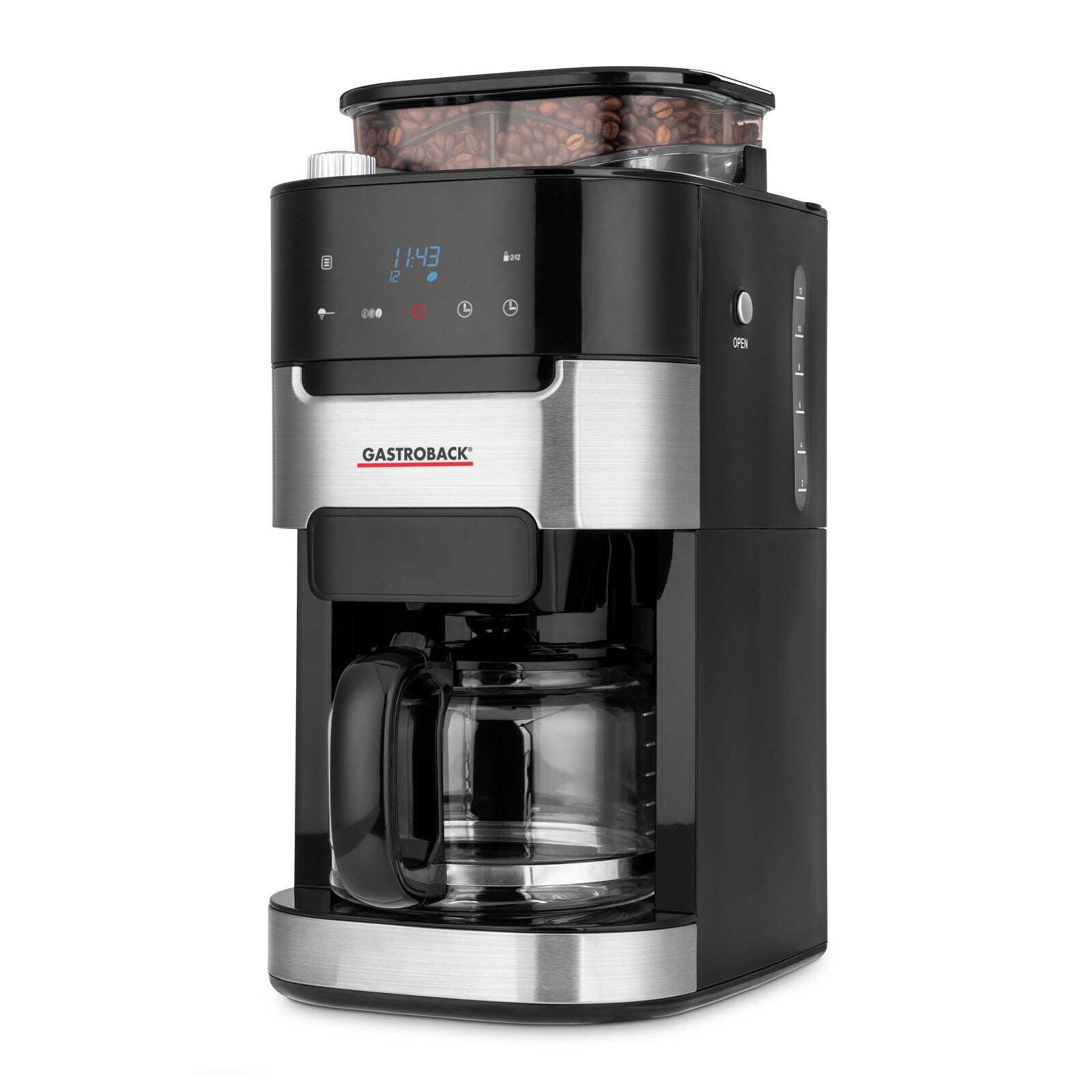 GASTROBACK 42711 Grind & Brew Pro Kaffeeautomat mit Mahlwerk 