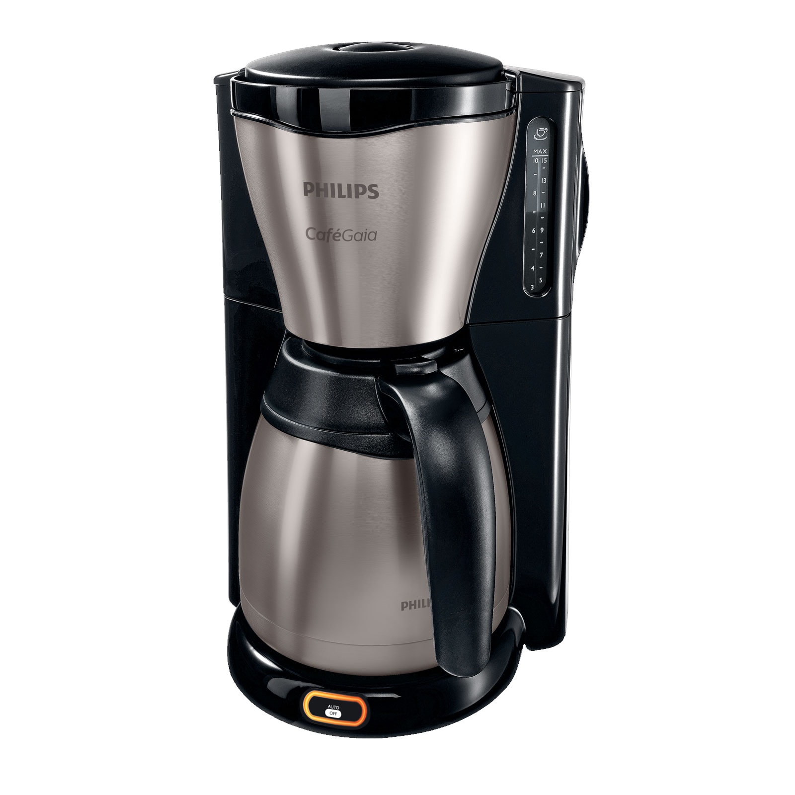 Philips HD 7548/20 Gaia Therm Kaffeemaschine schwarz/ Edelstahl & Kunststoff 