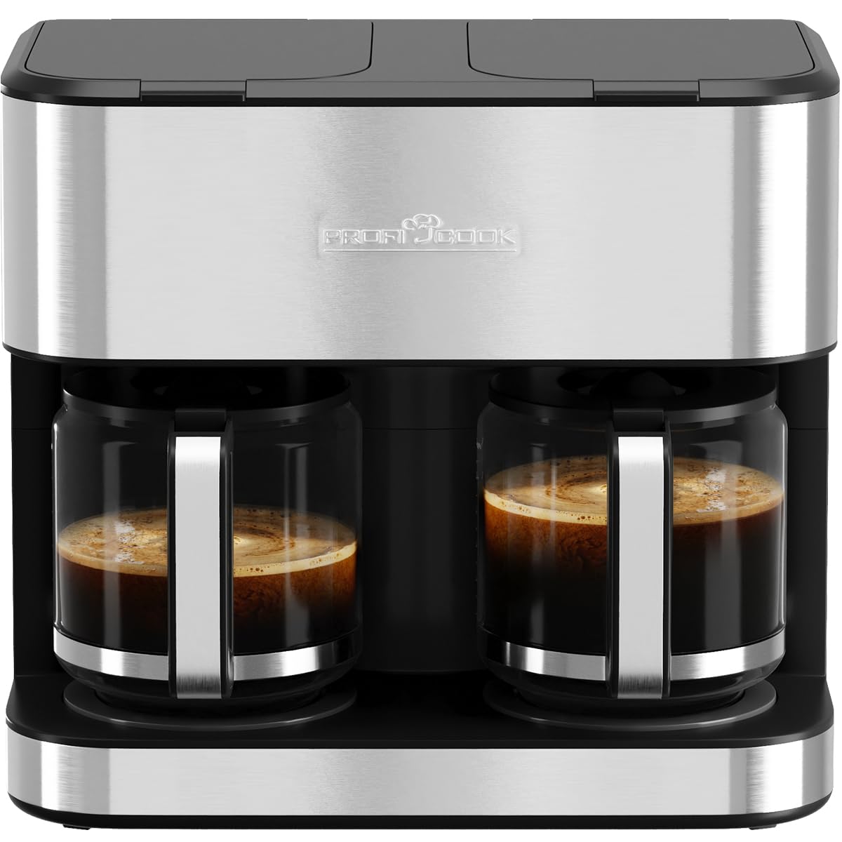PROFICOOK PC-KAD 1308 Edelstahl Filterkaffeemaschine (32 Tassen, 3,6 l Wasstertank, Glaskanne, Warmhalteplatte, Abschaltautomatik, Wasserstandsanzeige) 