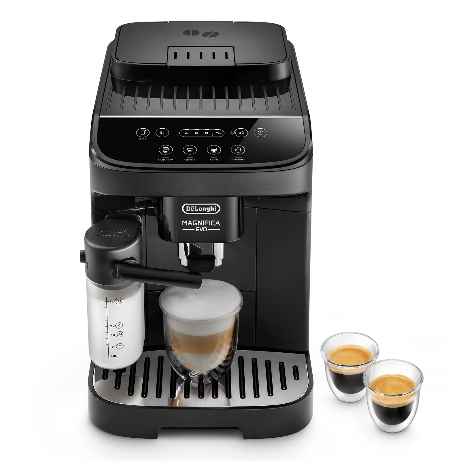 De'Longhi ECAM293.52.B MAGNIFICA Kaffeevollautomat (Kegelmahlwerk, Schwarz, 250 g, Bohnenbeh&auml;lter, 1,8 l Wassertank, Milchbeh&auml;lter/Milchd&uuml;se) 
