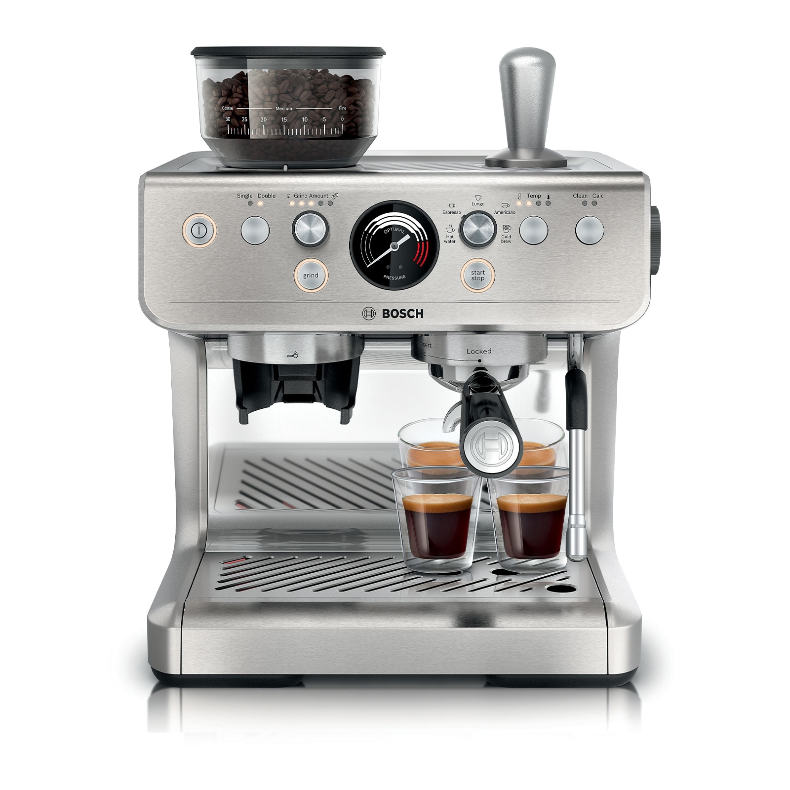 Bosch PFE401B3 Serie 4, Siebtr&auml;germaschine, HomeCaf&eacute;, Edelstahl 