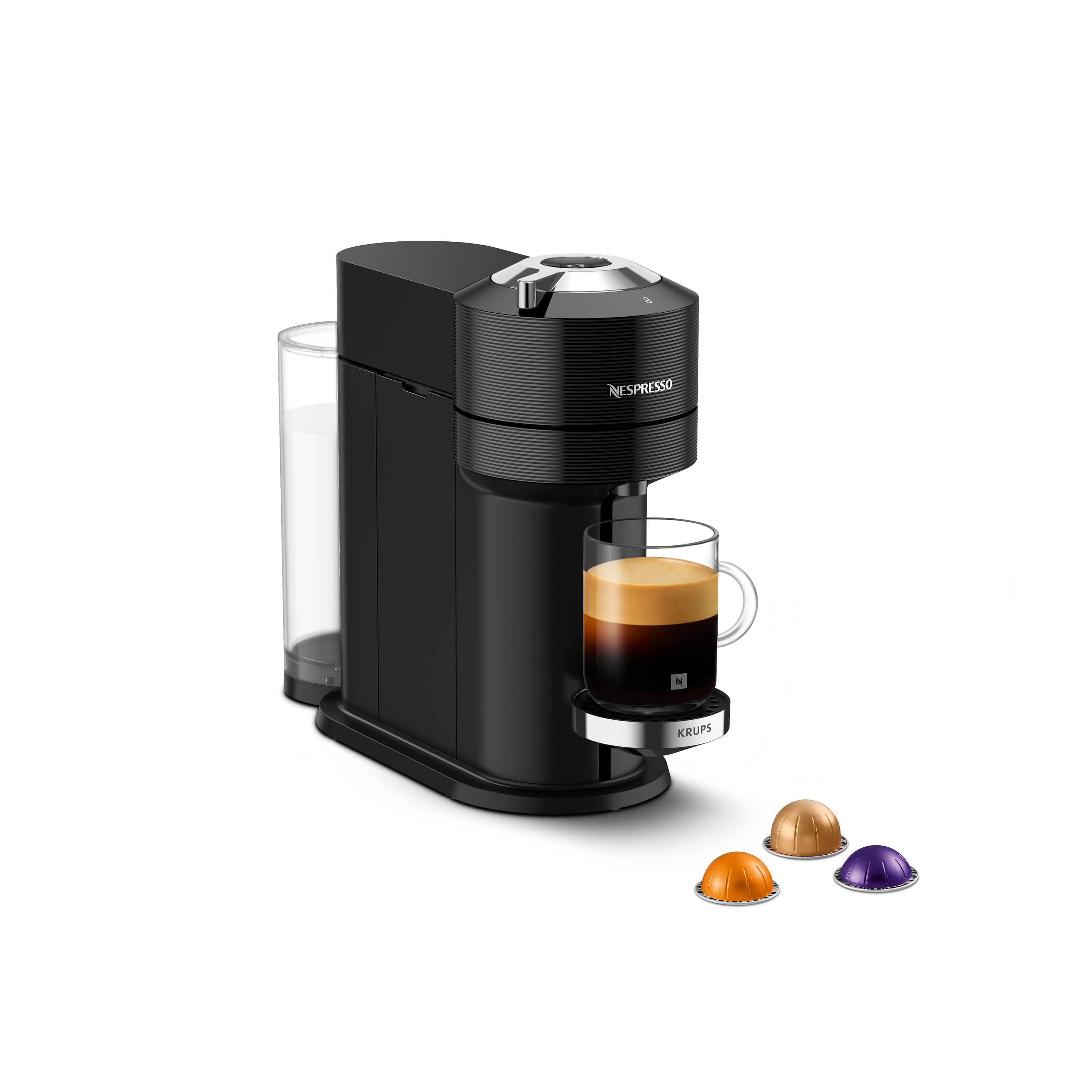 Krups XN 9108 Nespresso Vertuo Next Kapselmaschine Kaffeemaschine 3 Kapselgr&ouml;&szlig;en 