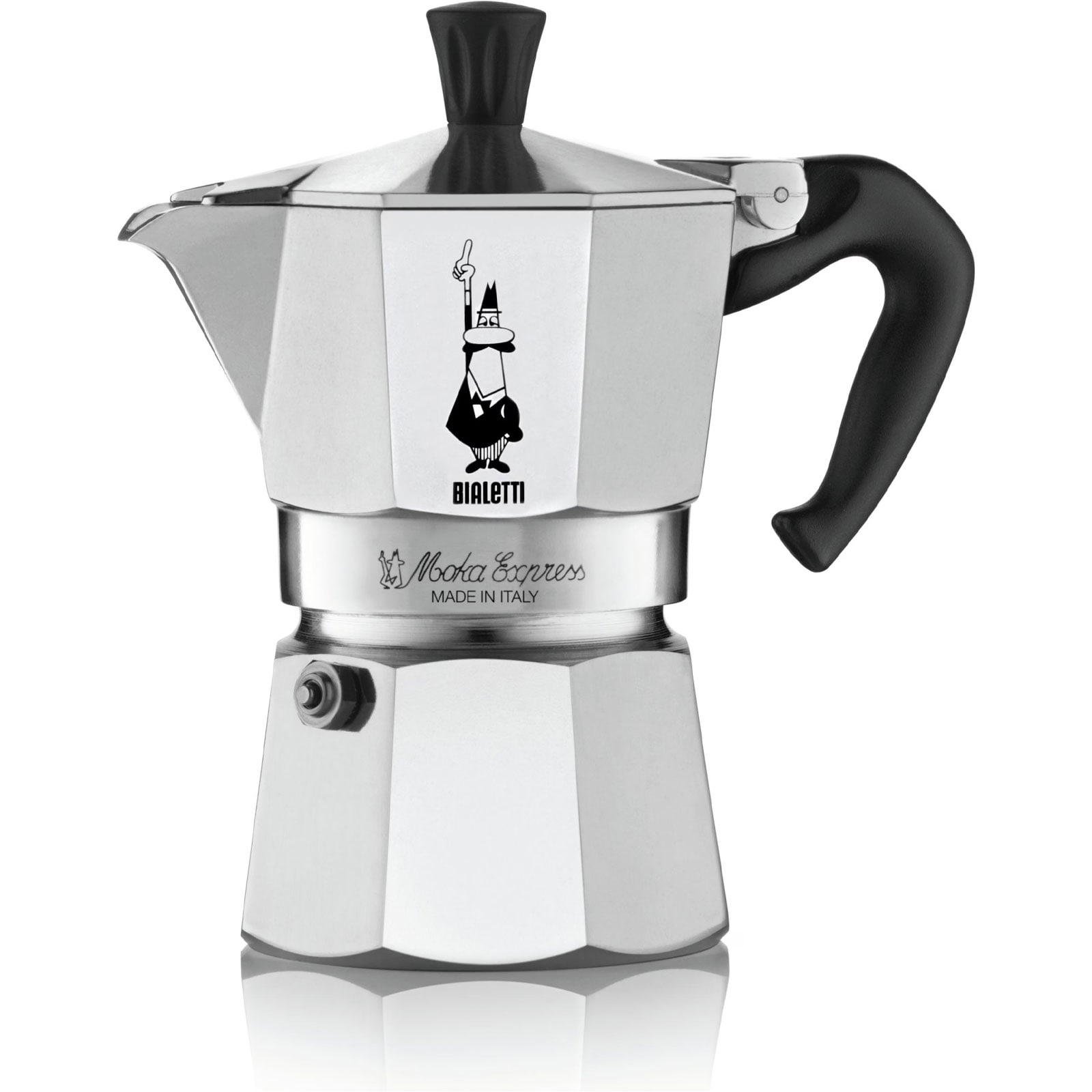 Bialetti Moka Express Espressokocher (f&uuml;r 4 Tassen, 190 ml, silber) 