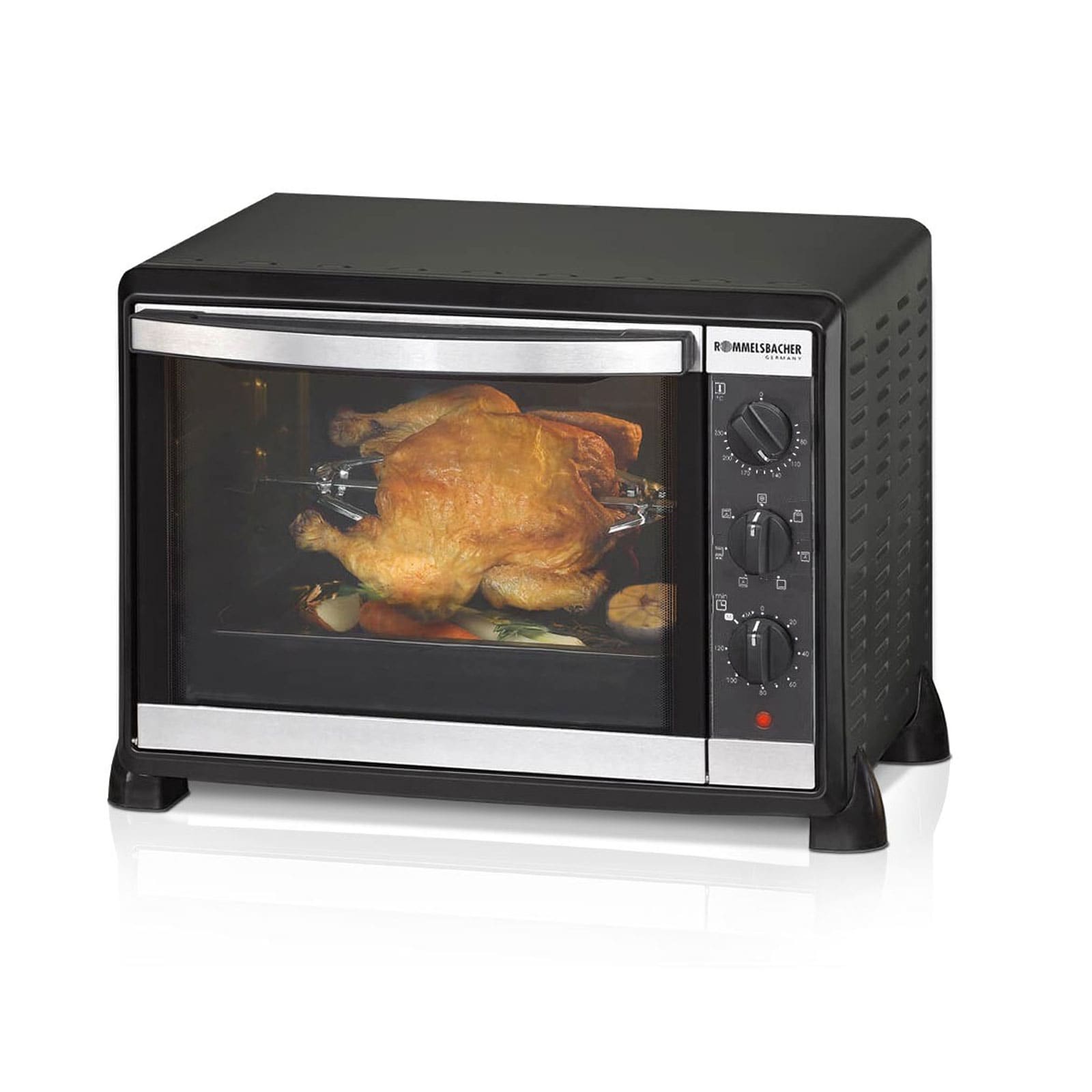 Rommelsbacher BG 1550, Grill- und Backofen, Temperatur stufenlos regelbar, 