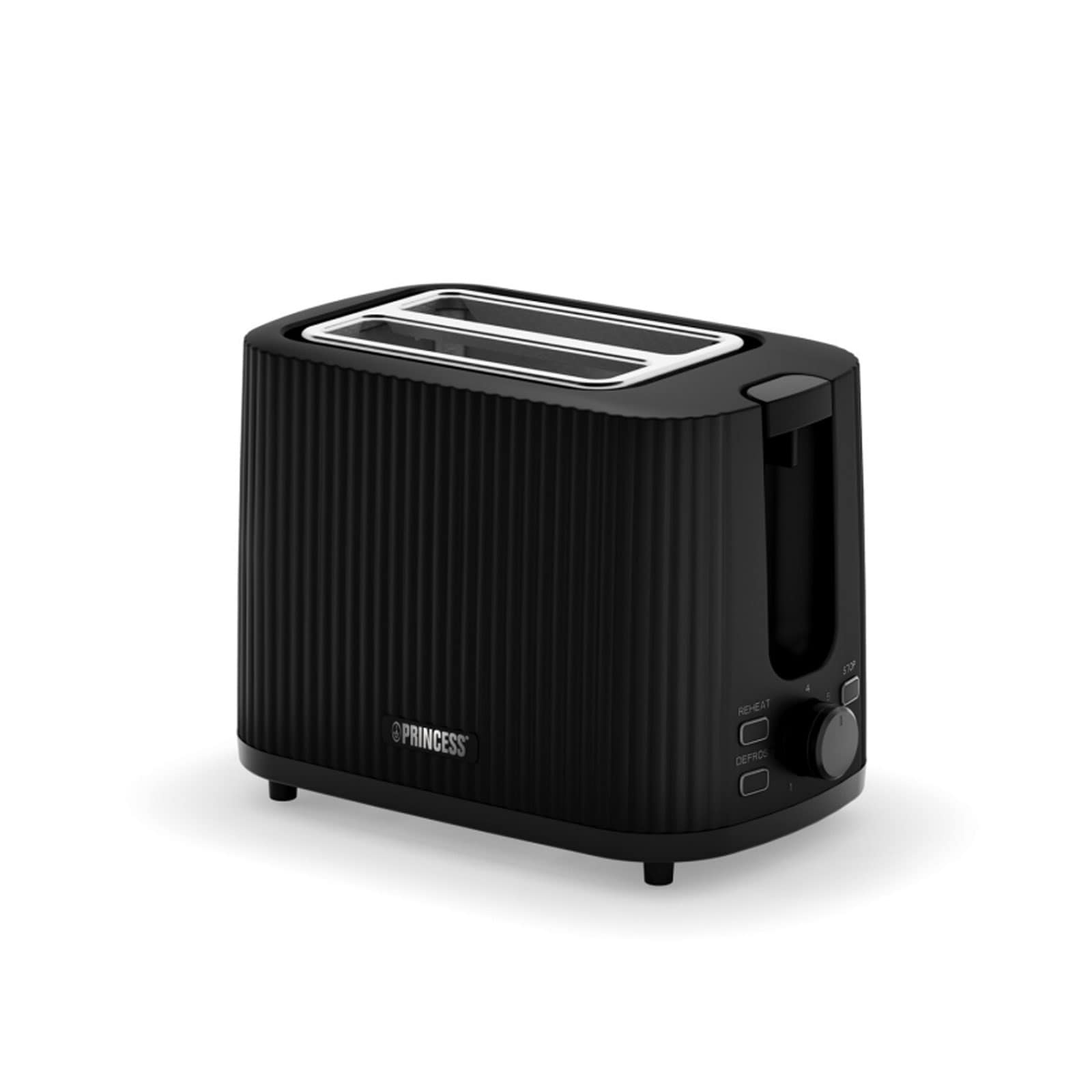 PRINCESS 142358 Wave Toaster (2 Scheiben, 930 W, Kunststoffgeh&auml;use, 7 Br&auml;unungsstufen, Auftaufunktion, Aufw&auml;rmfunktion, Stoppfunktion, automatischer Brotlift) 