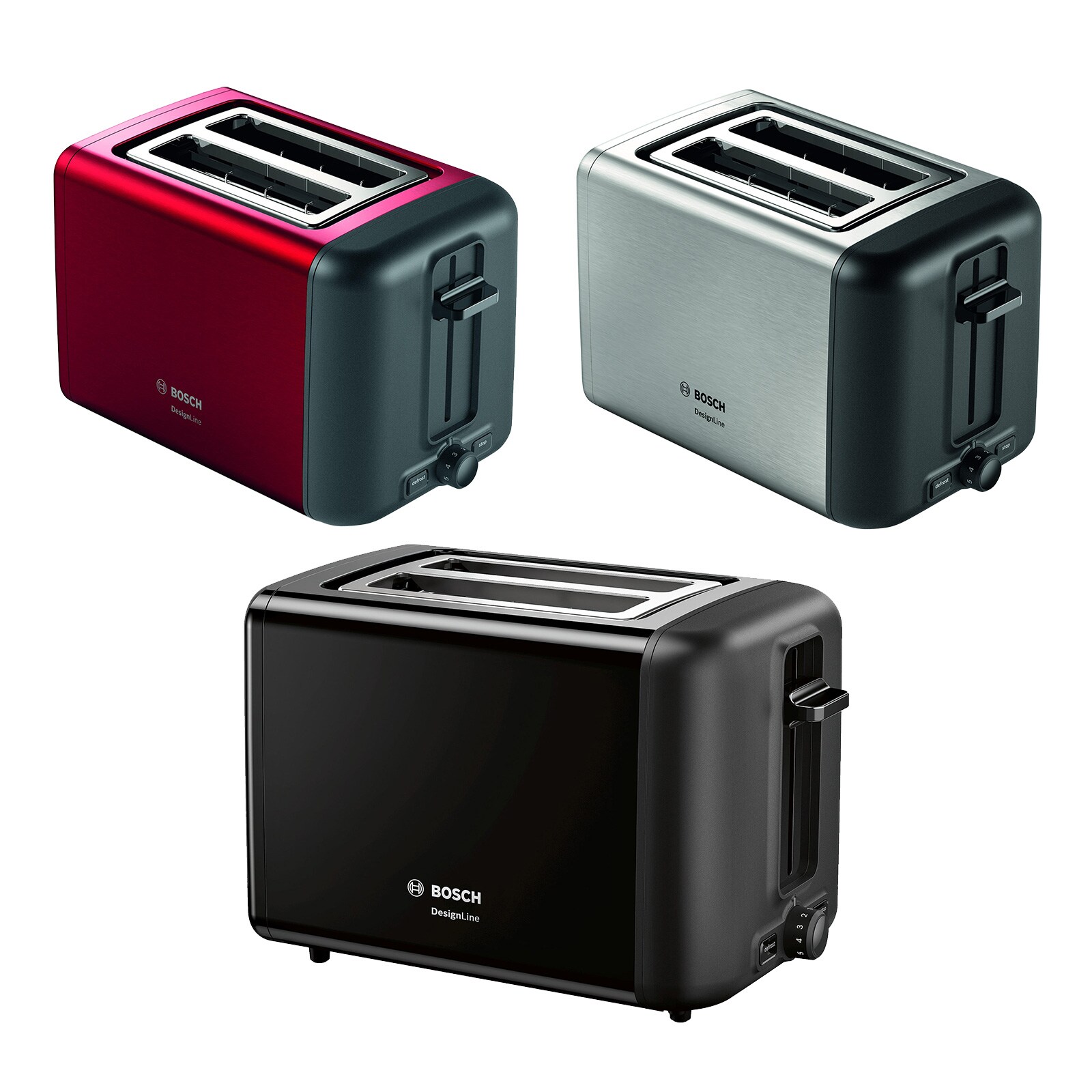 Bosch TAT3P424DE Toaster Kompakt deep red crystal 