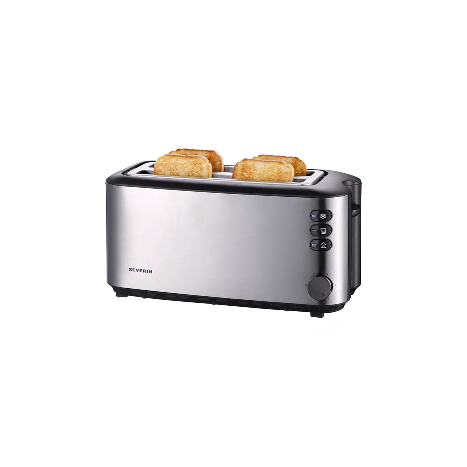 Severin AT 2509 Langschlitztoaster Edelstahl geb&uuml;rstet/schwarz 