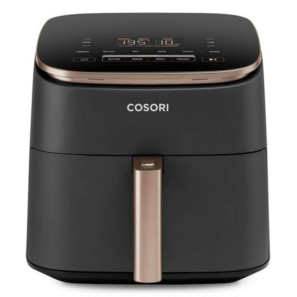 Cosori CAF-DC602-KEUR Turbo Blaze Hei&szlig;luftfritteuse (DC-Motor (Gleichstrom), 6 Liter Zubereitungskorb, variables 5-Stufen Gebl&auml;se, Timer, Temperaturbereich 30 - 230 &ordm;C, inkl. Spie&szlig;halterung, 5 Spie&szlig;e, Crisper-Platte) 