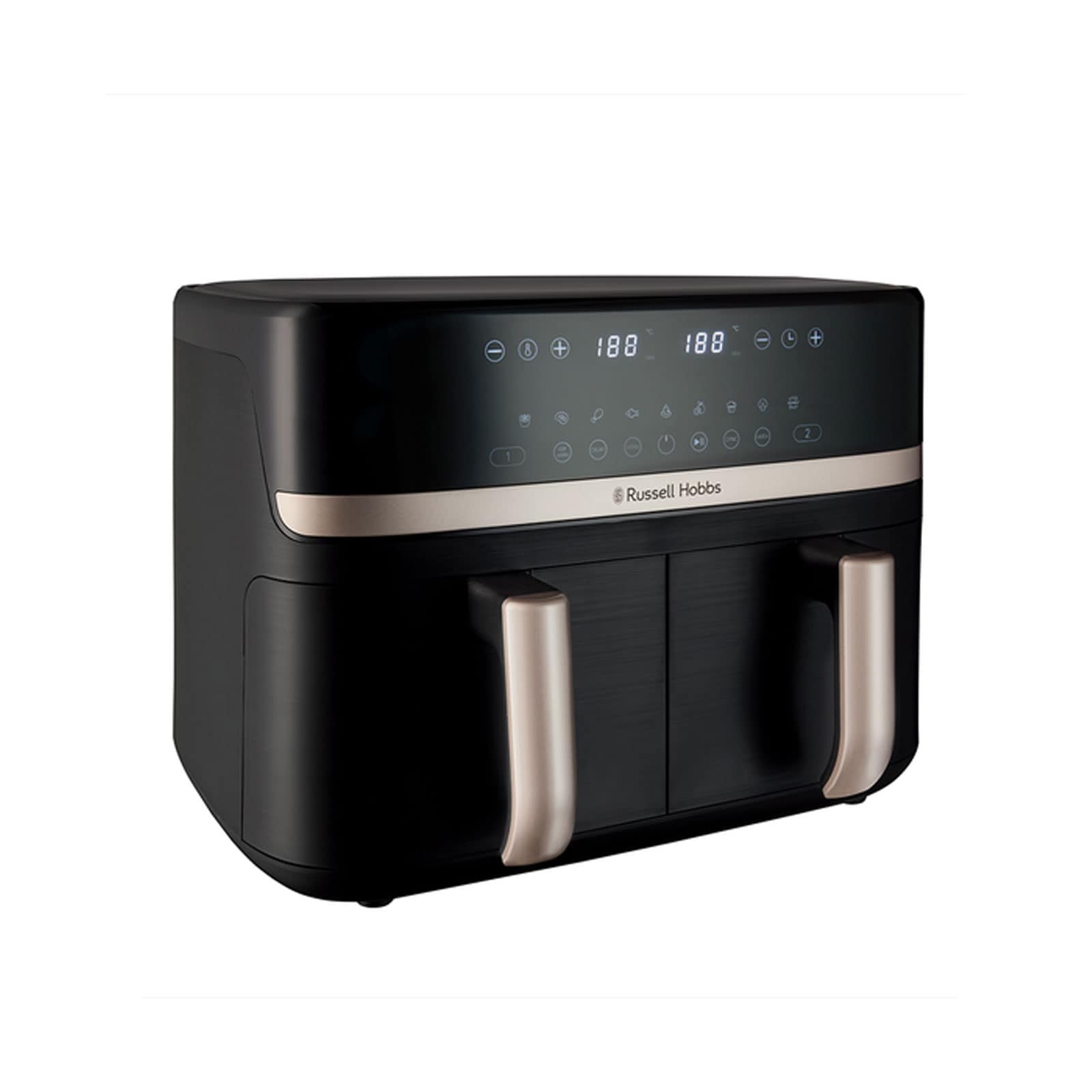 Russell Hobbs 27680-56 SatisFry Air 9L Doppel-Hei&szlig;luftfritteuse (9 l Fassungsverm&ouml;gen, 2800 Watt, 9 Programme, Touch-Display) 