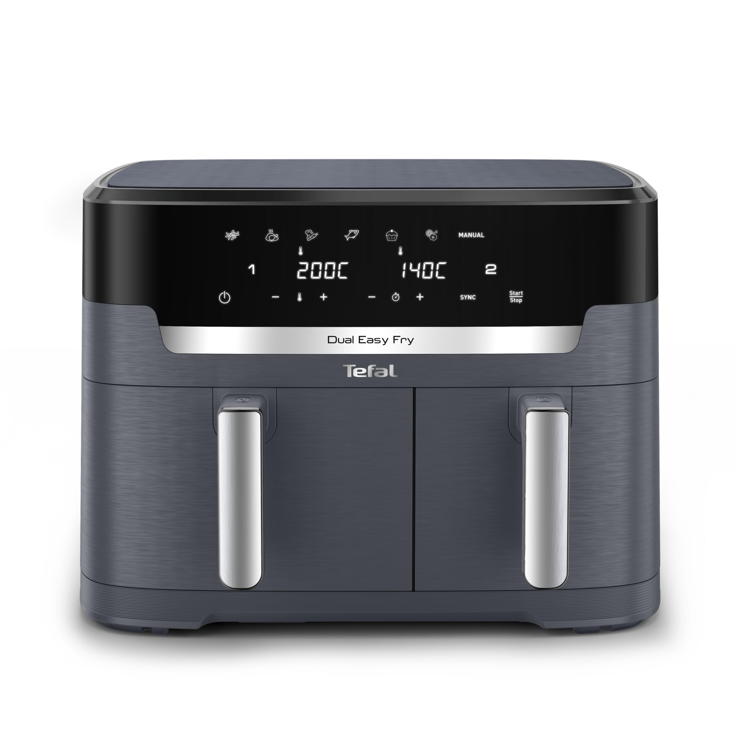 Tefal XXL Dual Easy Fry Hei&szlig;luftfritteuse 11 L Airfryer 2 Kammern 