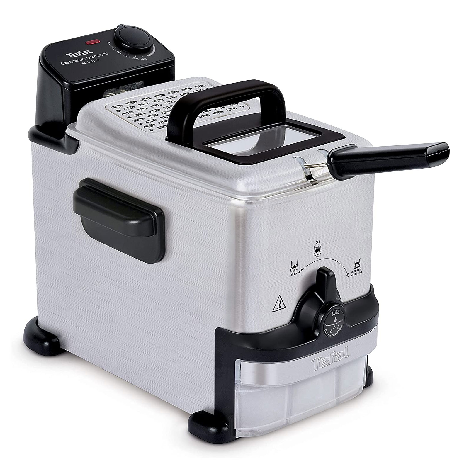 Tefal FR7016 Oleoclean Compact Kaltzonen-Fritteuse 