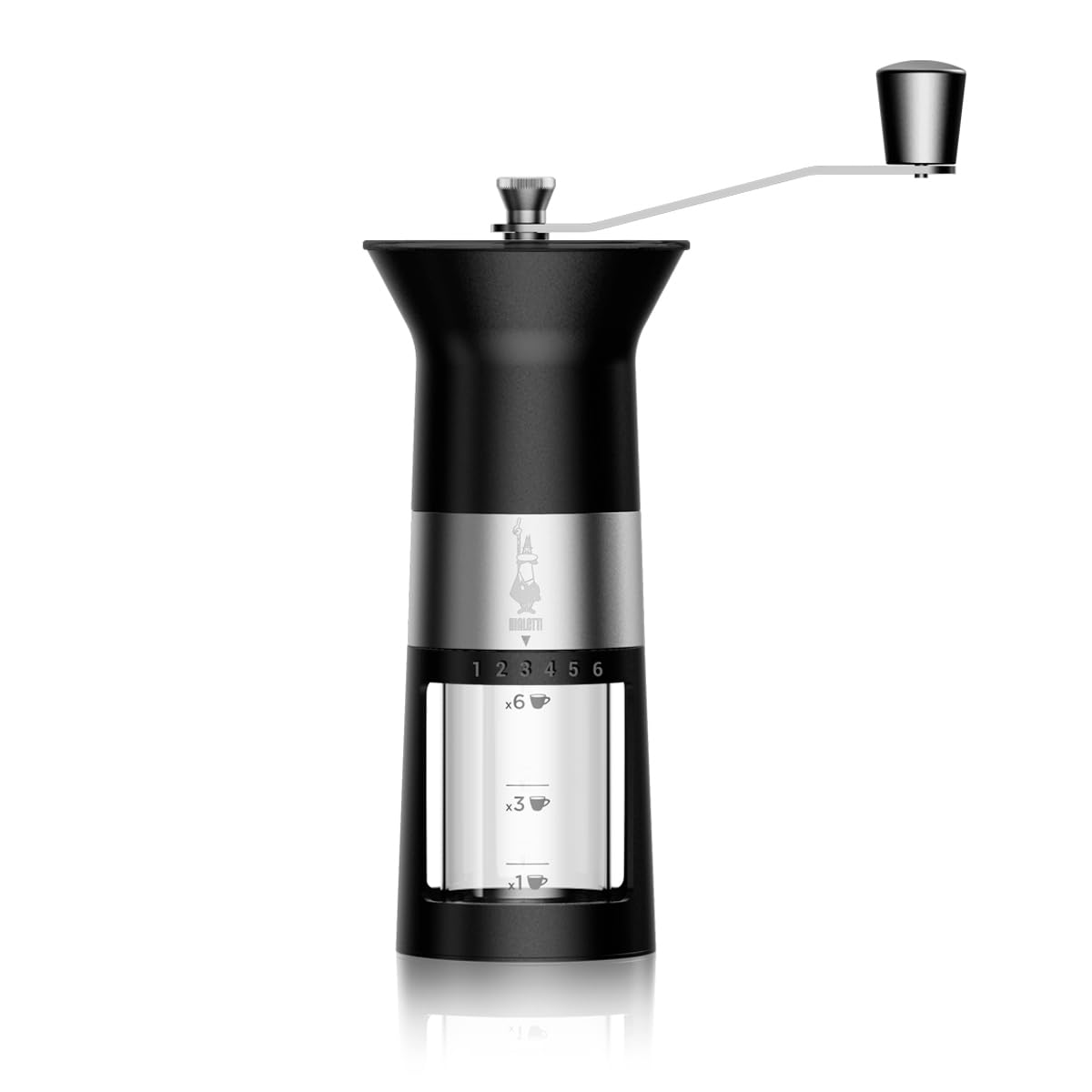 Bialettimanuelle Premium Kaffeem&uuml;hle (MCPRO001, schwarz, 6 Stufen) 