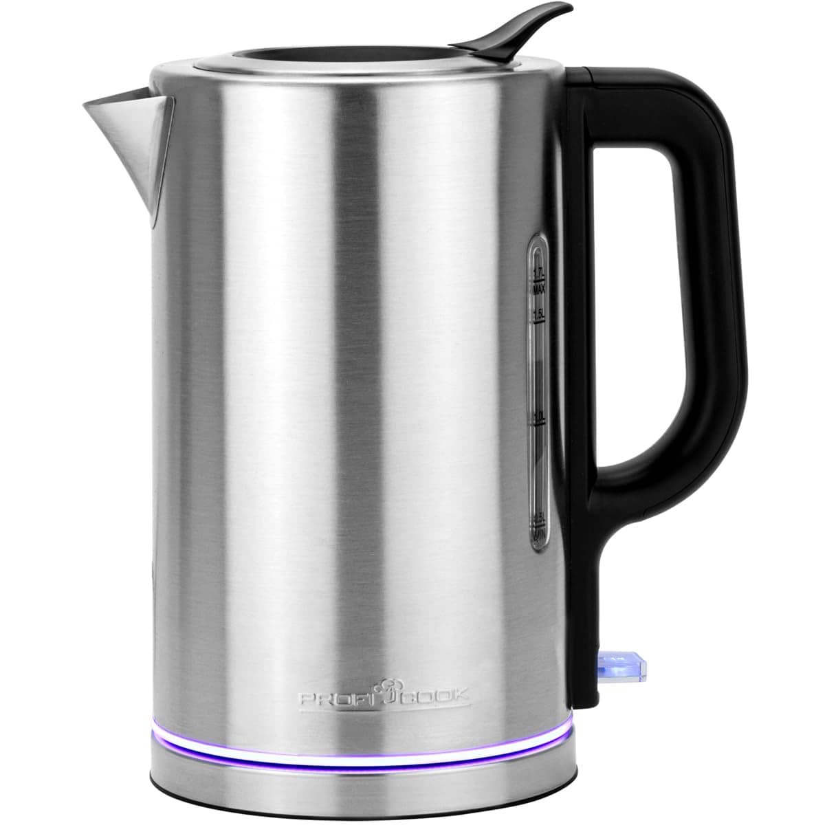 PROFICOOK PC-WKS 1321 Wasserkocher (1,7 Liter, 2200 W, Edelstahl, silber) 
