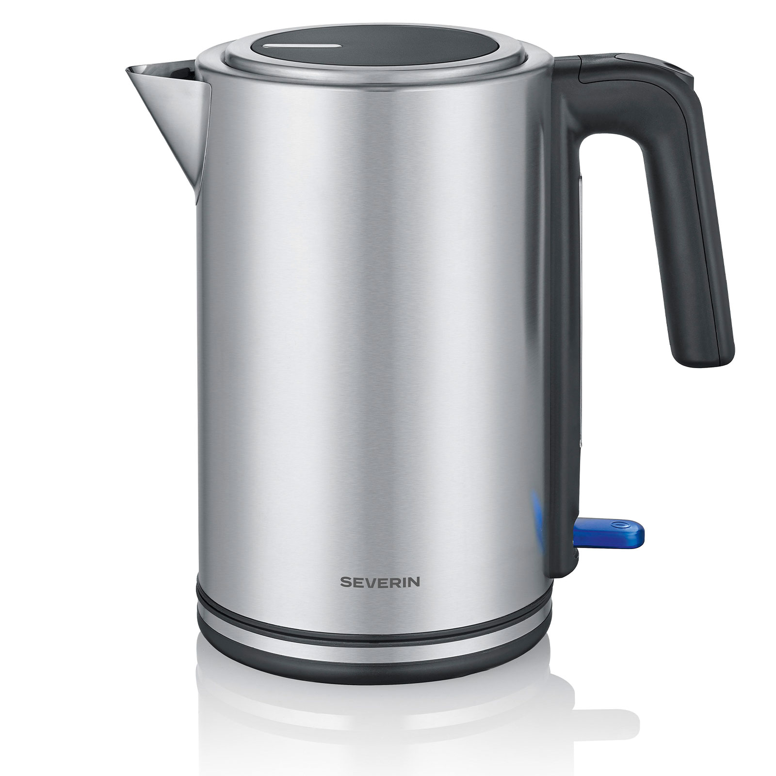 SEVERIN WK 3449 Wasserkocher (1,7 Liter, 2400 Watt, Edelstahl/Kunststoff, Schwarz/Silber) 