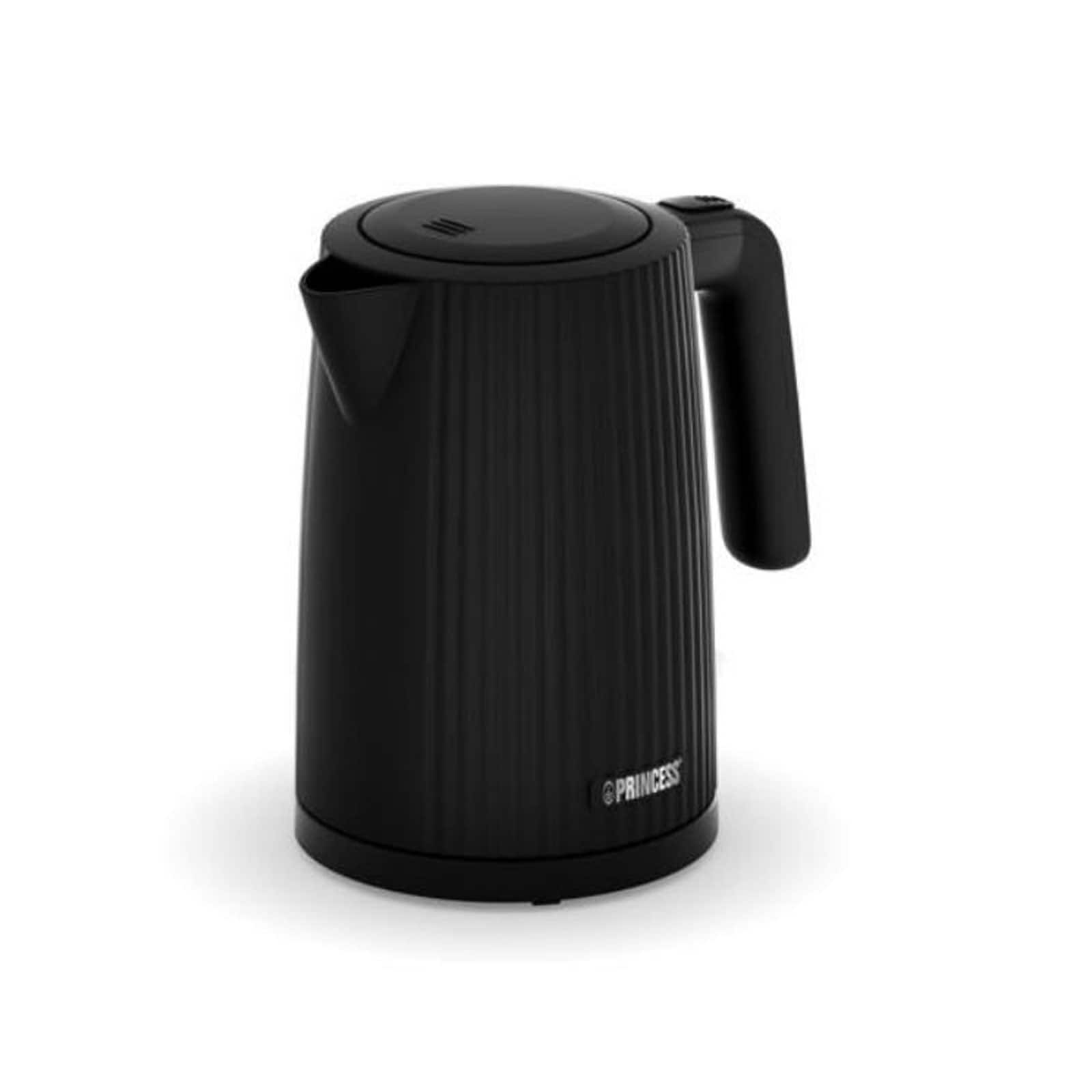 PRINCESS 236058 Wave Wasserkocher (1,7 l Volumen, 2200 W Leistung, Kunststoffgeh&auml;use, Wasserstandsanzeige, automatische Abschaltung, Trockenkochschutz) 