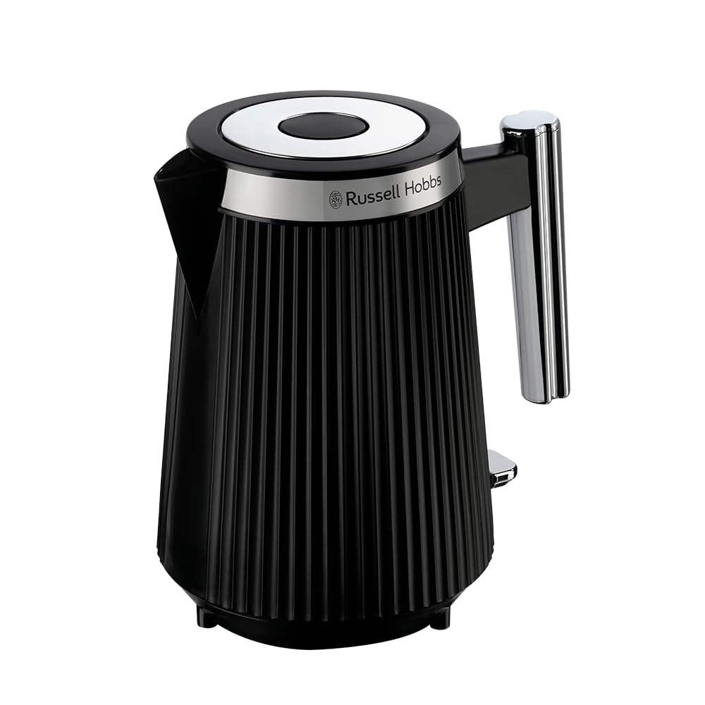 Russell Hobbs 26750-70 Bront&euml; black Wasserkocher (1,7 l Fassungsverm&ouml;gen, 3.000 Watt, Schwarz, 360&deg;-Sockel, Kabelaufwicklung, verdecktes Heizelement, Anti-Kalk-Filter, Push-to-Open-Deckel) 