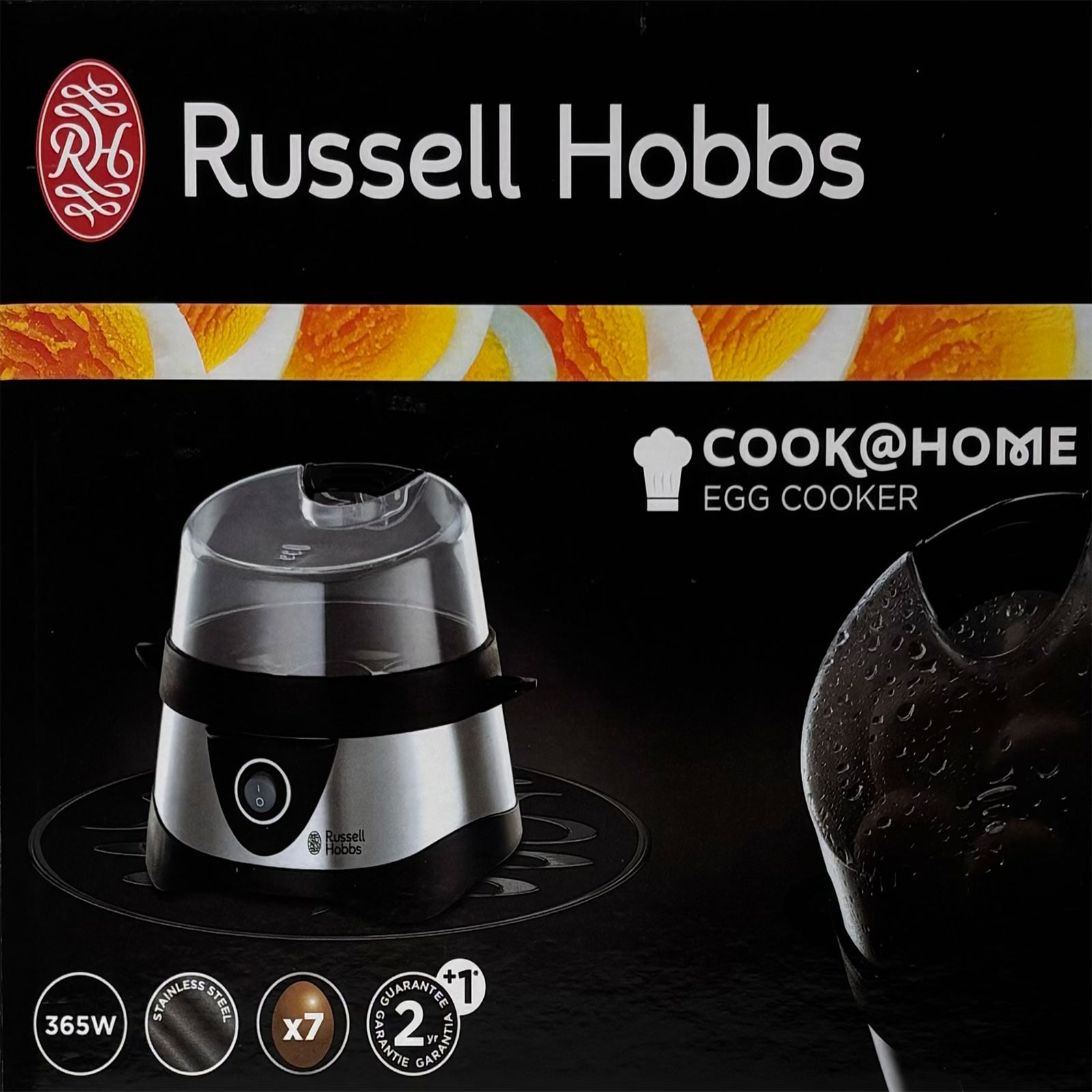 Russell Hobbs Stylo Eierkocher Edelstahl / Schwarz 