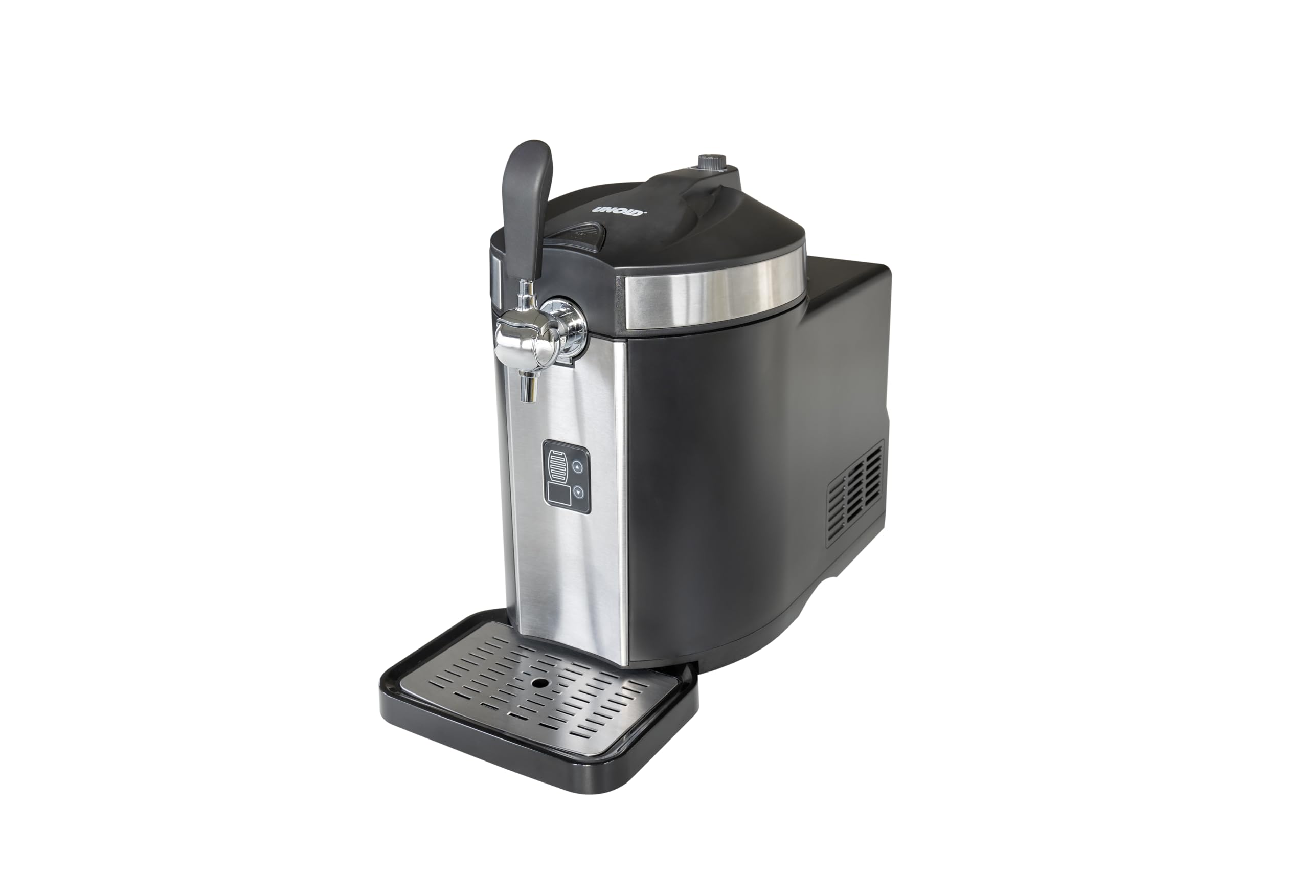 UNOLD Franzl Bierzapfanlage (Kompressor-K&uuml;hlung, 2?12 &deg;C einstellbar, 4 Stunden K&uuml;hlzeit, CO2-Drucksystem, LED-F&uuml;llstandsanzeige, geeignet f&uuml;r 5-Liter-F&auml;sser) 