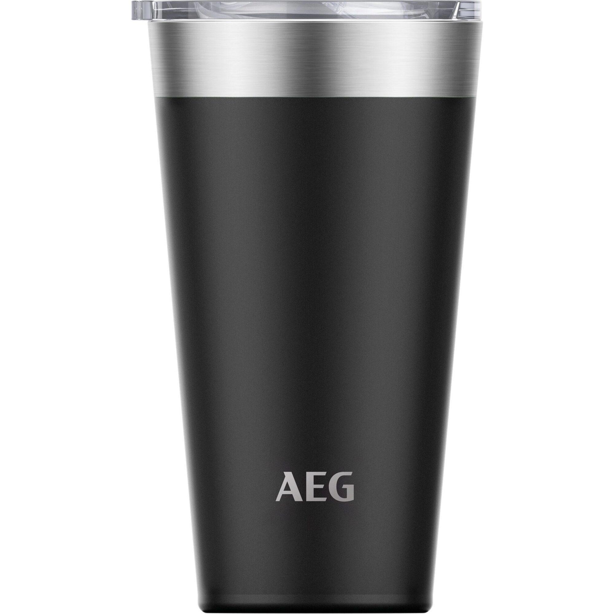 AEG ATHC02 Thermobecher (0,56 l Fassungsverm&ouml;gen, Schwarz, Edelstahl, 4 h Warmhaltezeit, 4 h Kalthaltezeit) 