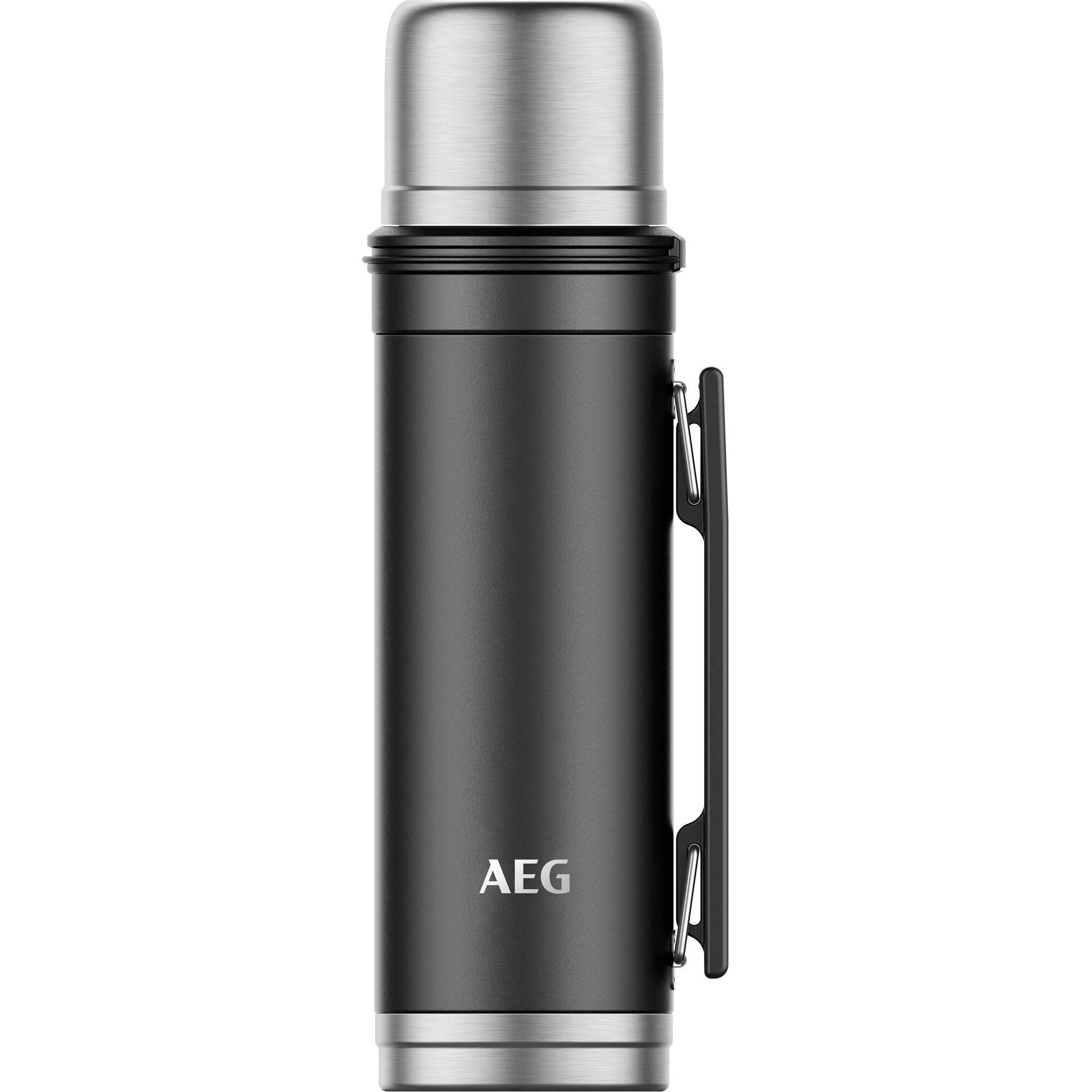 AEG ATHJ02 Thermosflasche (1 l Fassungsverm&ouml;gen, Schwarz, 24 h Warmhaltezeit, 22 h Kalthaltezeit, Doppelwand) 