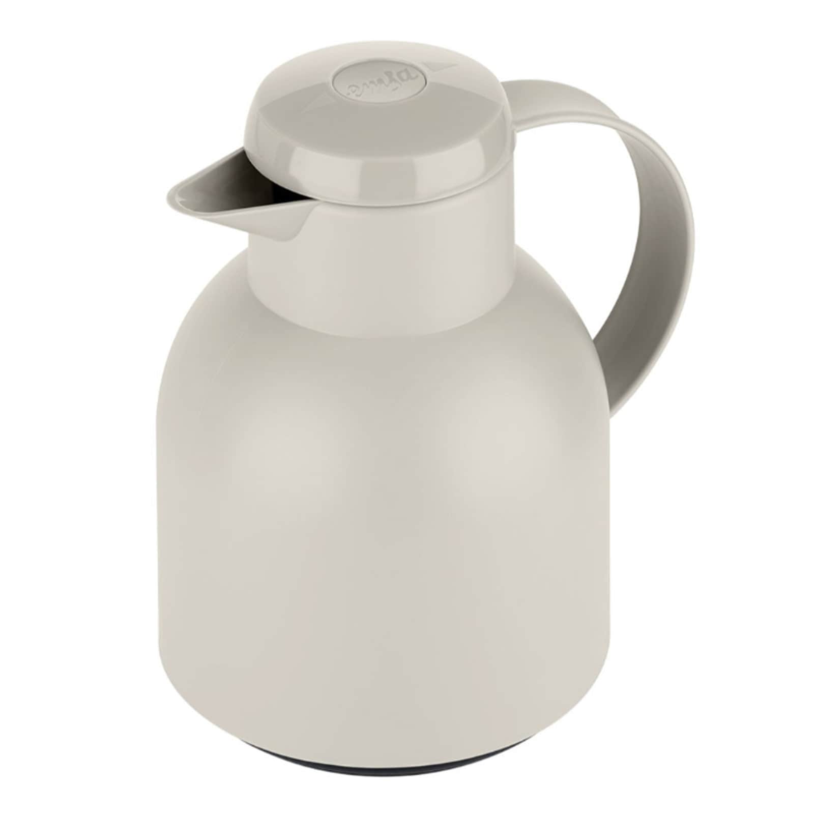EMSA F4010400 SAMBA Quick Press Isolierkanne 1,0 L, Puder-Grau 