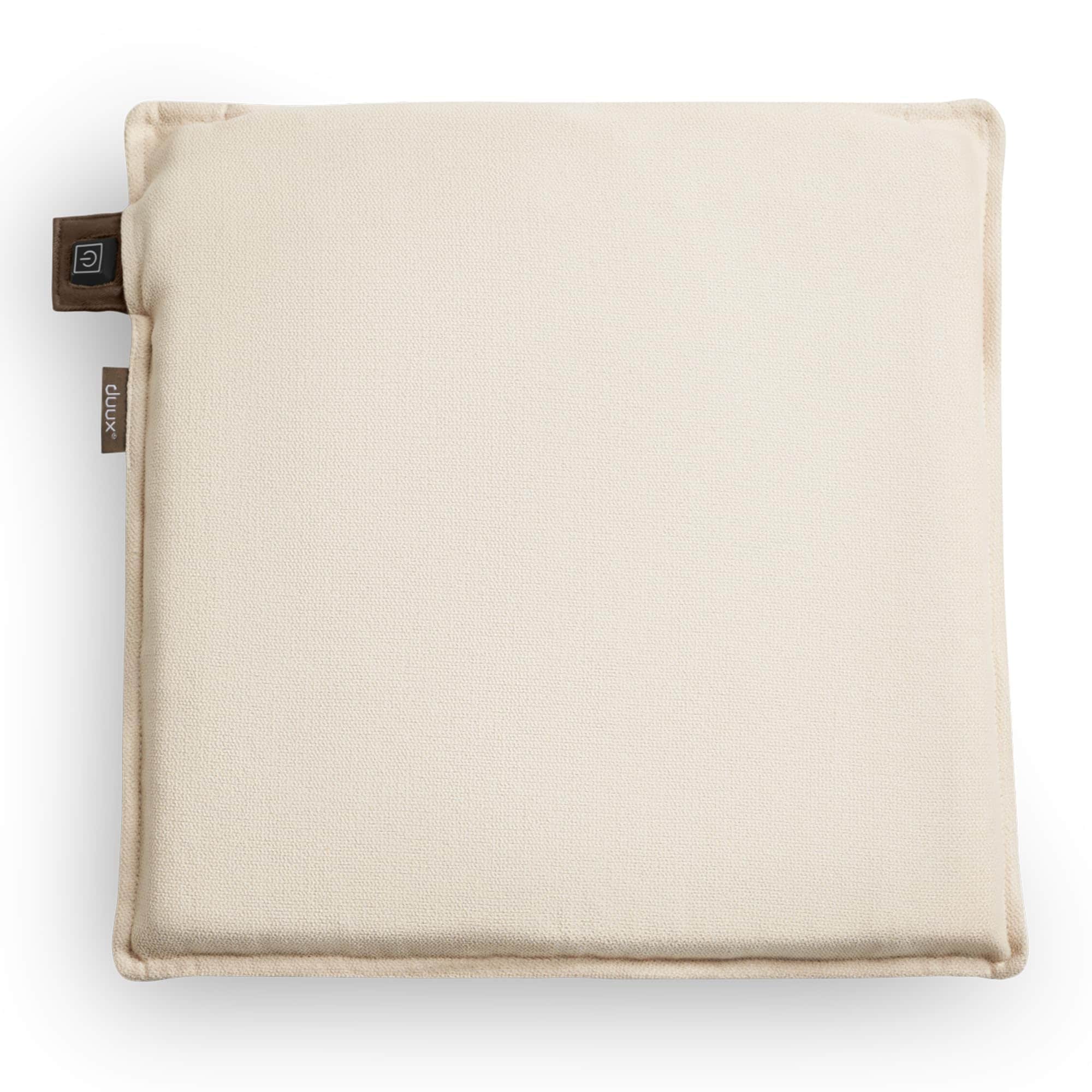 duux Mellow Beige Heizkissen (3 Heizstufen, 10 Watt, Handw&auml;sche bei 40 &deg;C, bis zu 9 Stunden Akkulaufzeit, 4 h Aufladezeit, Memory-Schaum-Kern, Fleece, inkl. Ladekabel, Netzteil nicht enthalten) 