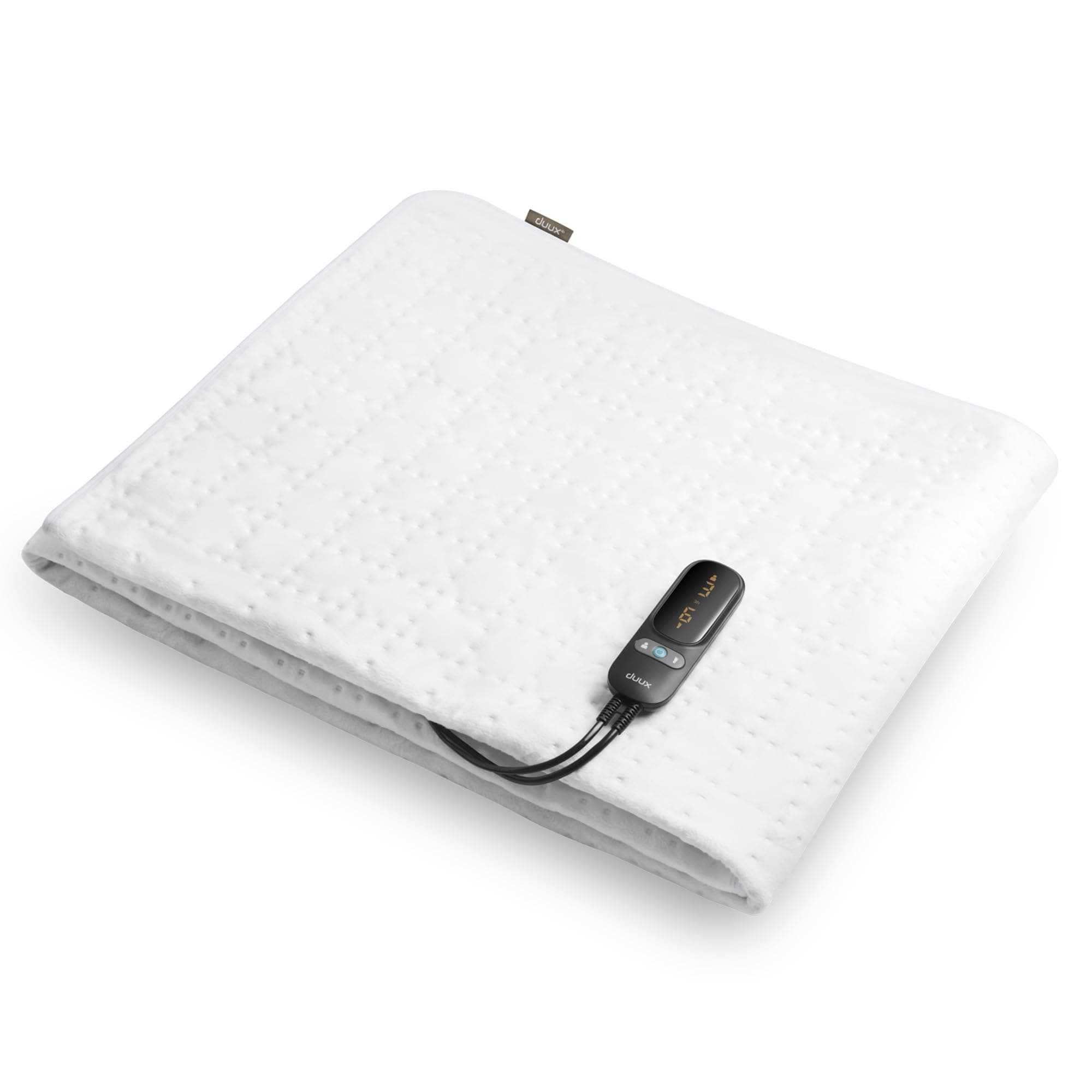 duux Snooze Fleece Wei&szlig; 200 x 90 W&auml;rmeunterbett (6 Heizstufen, 70 Watt, 2 separat regelbare Zonen, waschbar bei 30 &deg;C, Timer, &Uuml;berhitzungsschutz) 